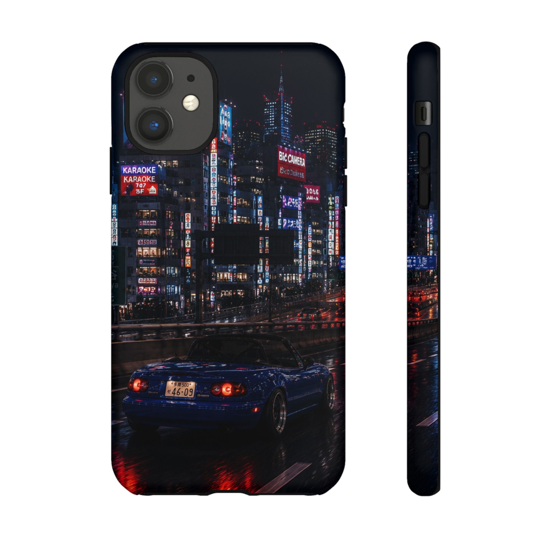 Tokyo Phone Case - Neon City Night Racer (Protective Tough Case)