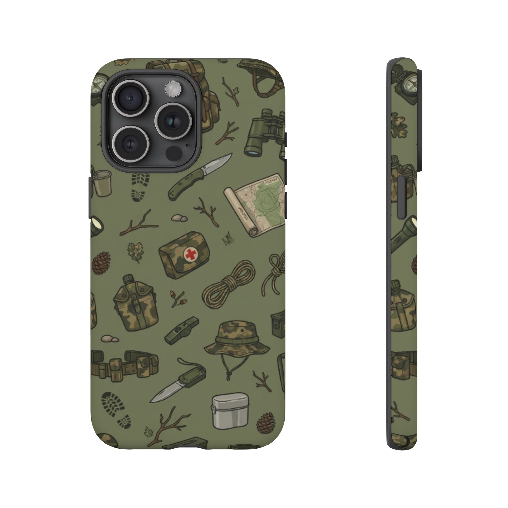 Tactical Gear Phone Case — Military Camping Outdoor Pattern