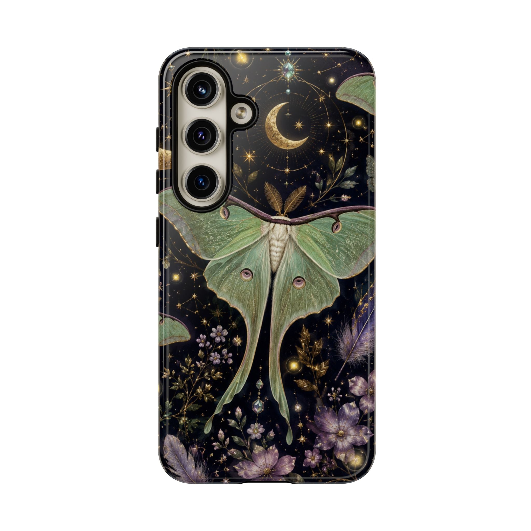 Luna Moth Phone Case — Mystical Moonlight Botanical Tough Case