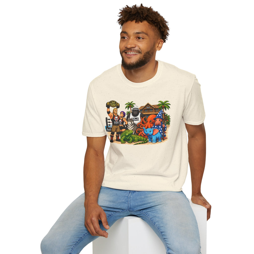 Funny T-Shirt — Wild Wrestling Mascot Crew Gift Tee