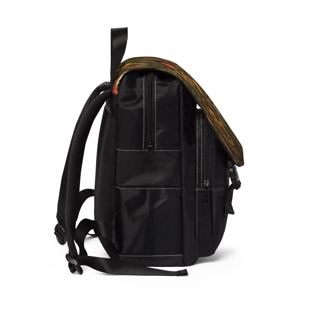 Mushroom Foraging Shoulder Backpack — Rustic Forest Basket Design
