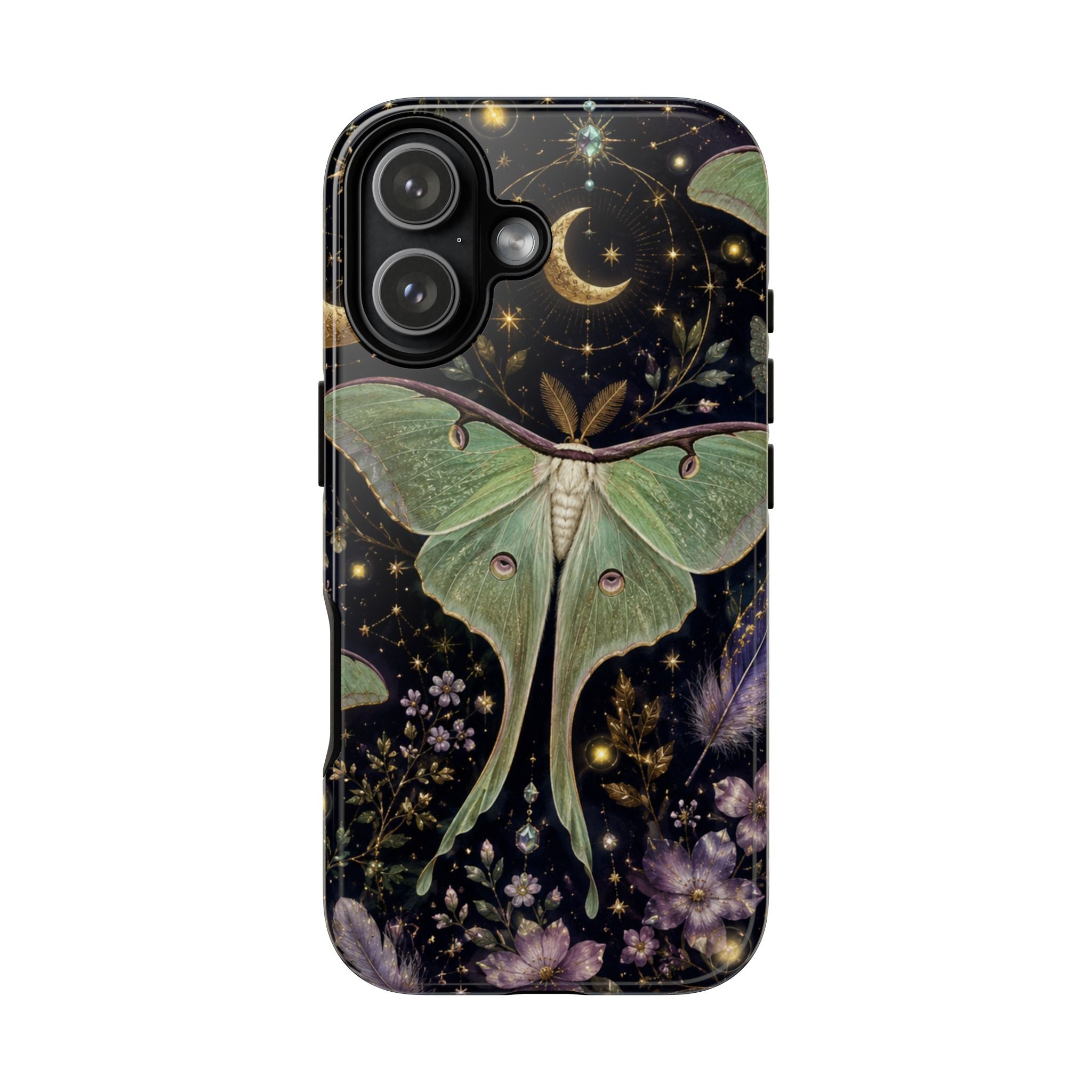 Luna Moth Phone Case — Mystical Moonlight Botanical Tough Case