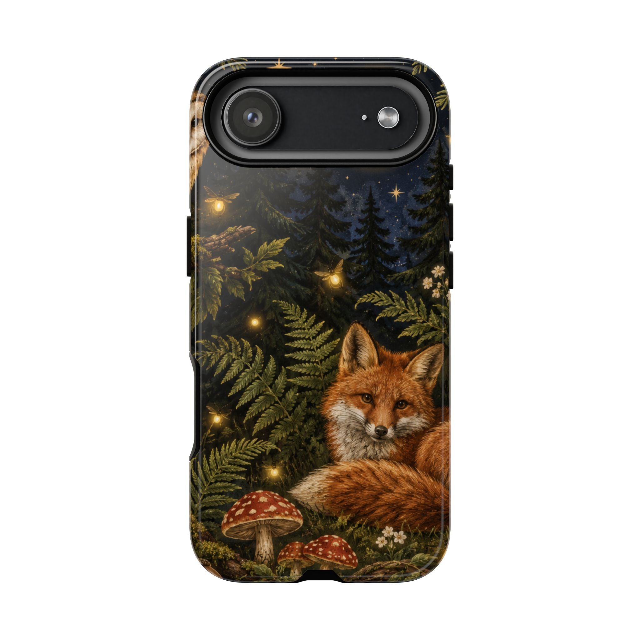 Fox Forest Tough Phone Case — Moonlit Woodland Protective Phone Cover