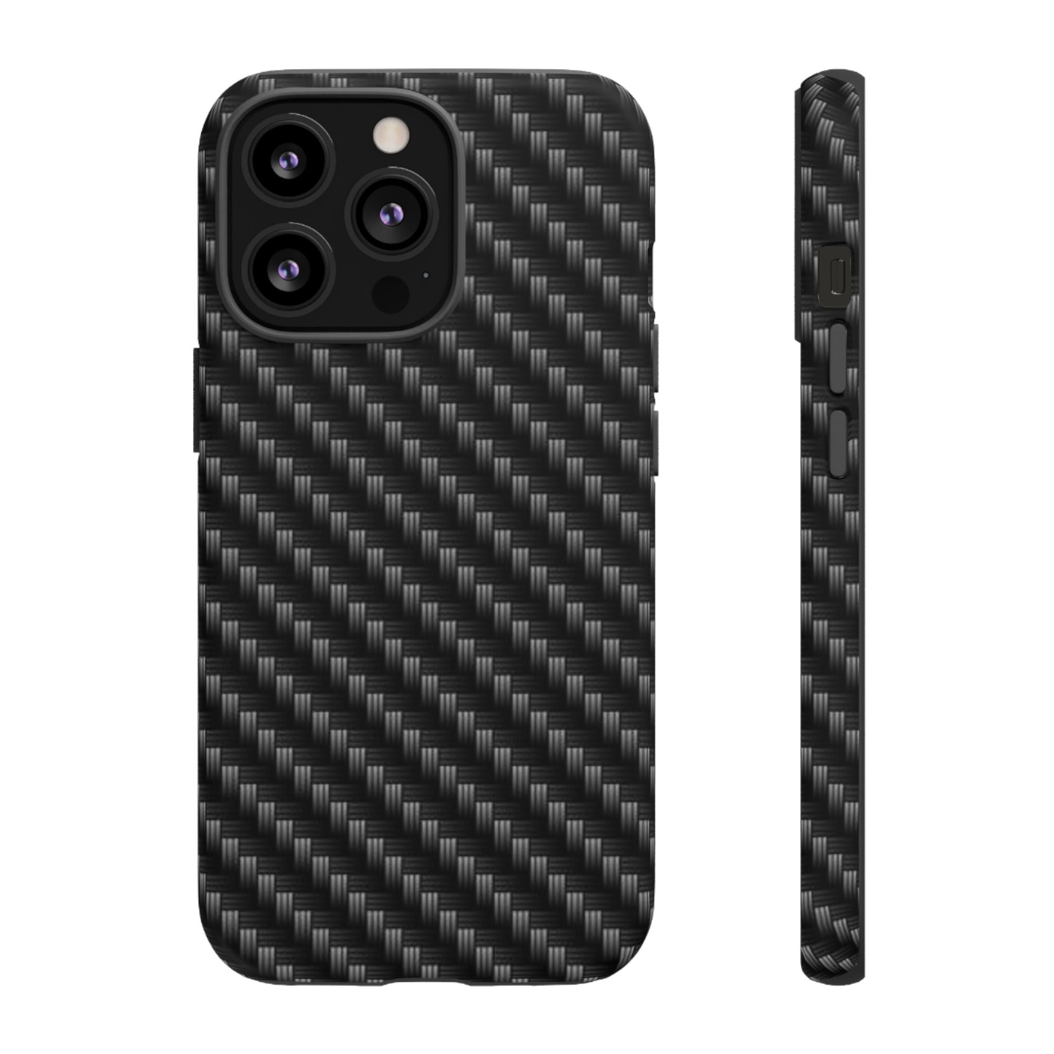 Carbon Fiber Pattern Tough Phone Case - Slim Protective Phone Cover