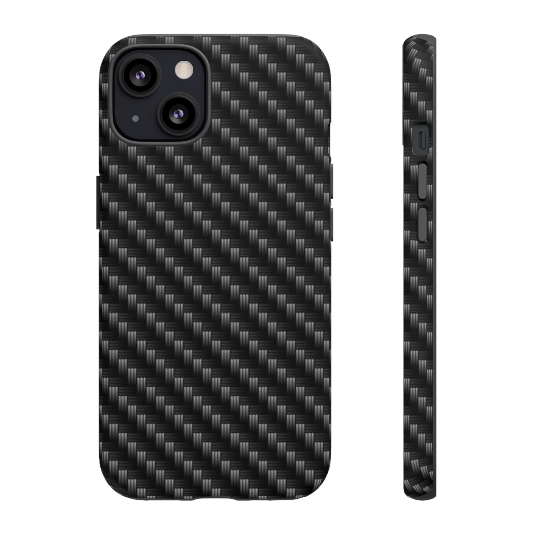Carbon Fiber Pattern Tough Phone Case - Slim Protective Phone Cover