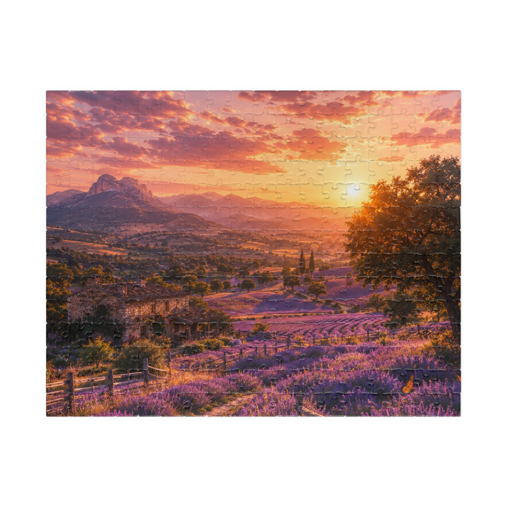 Lavender Sunset Puzzle — Scenic Landscape Jigsaw (110–1014 Pieces)