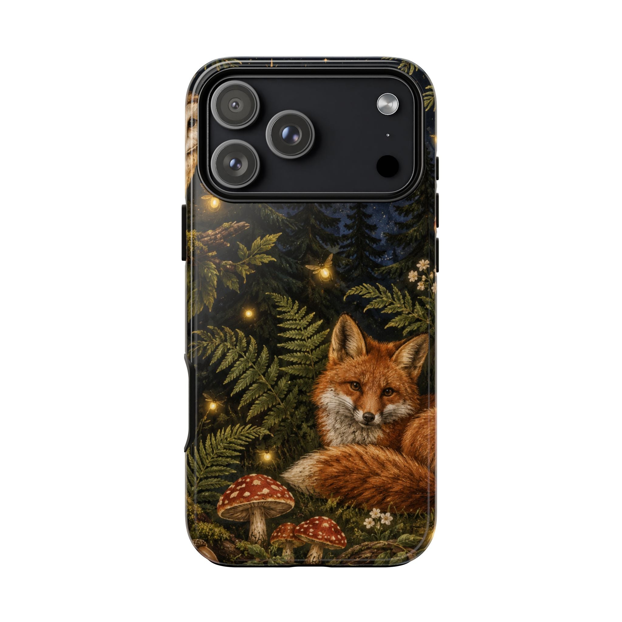 Fox Forest Tough Phone Case — Moonlit Woodland Protective Phone Cover