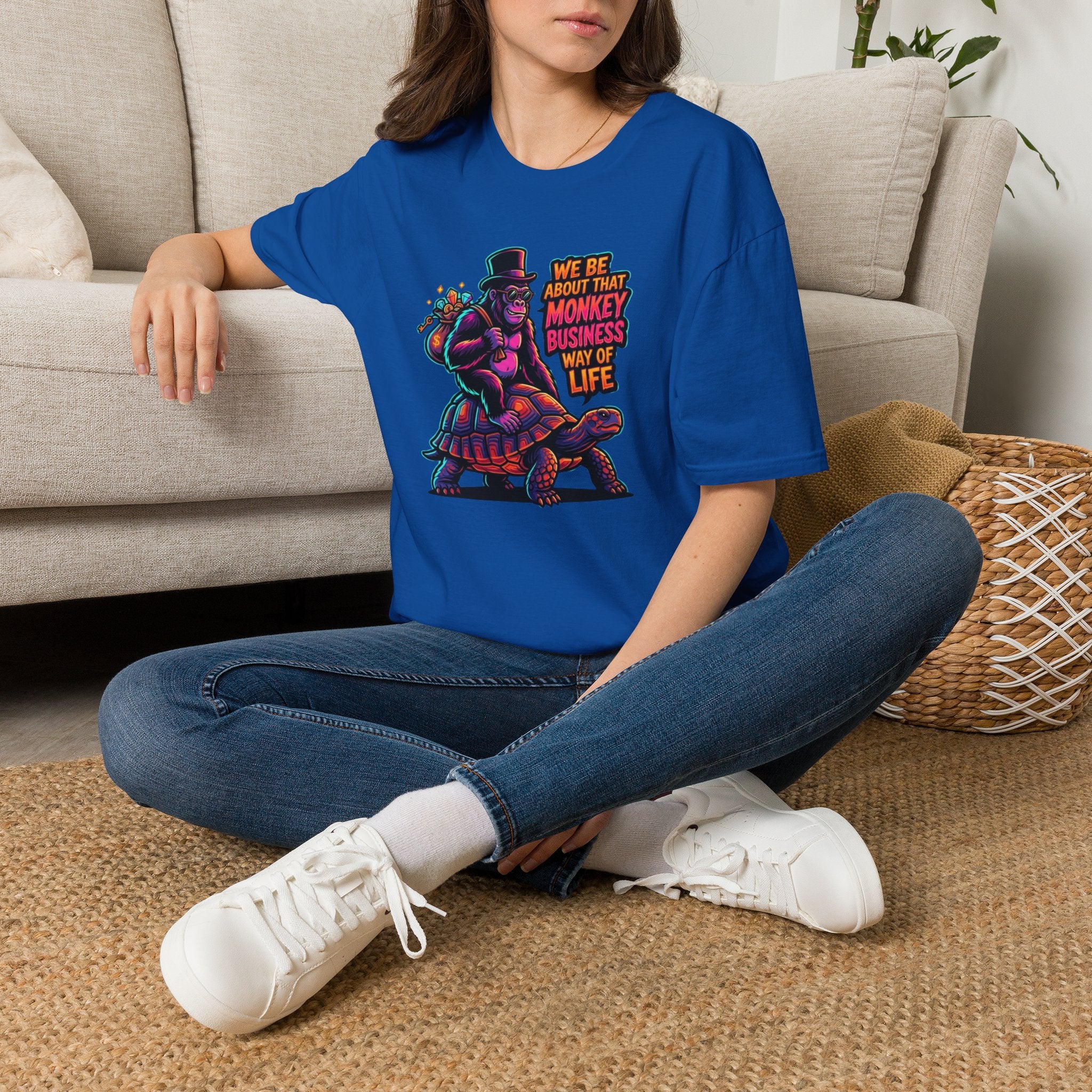 T-Shirt — 'We Be About That Monkey Business Way Of Life' Graphic Tee