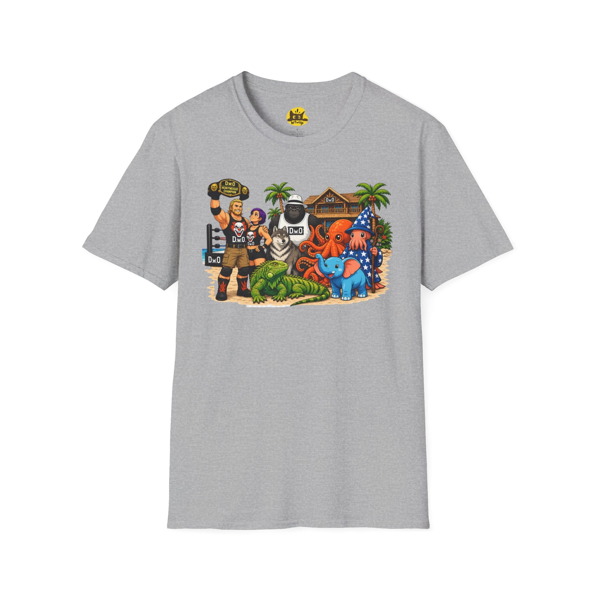 Funny T-Shirt — Wild Wrestling Mascot Crew Gift Tee