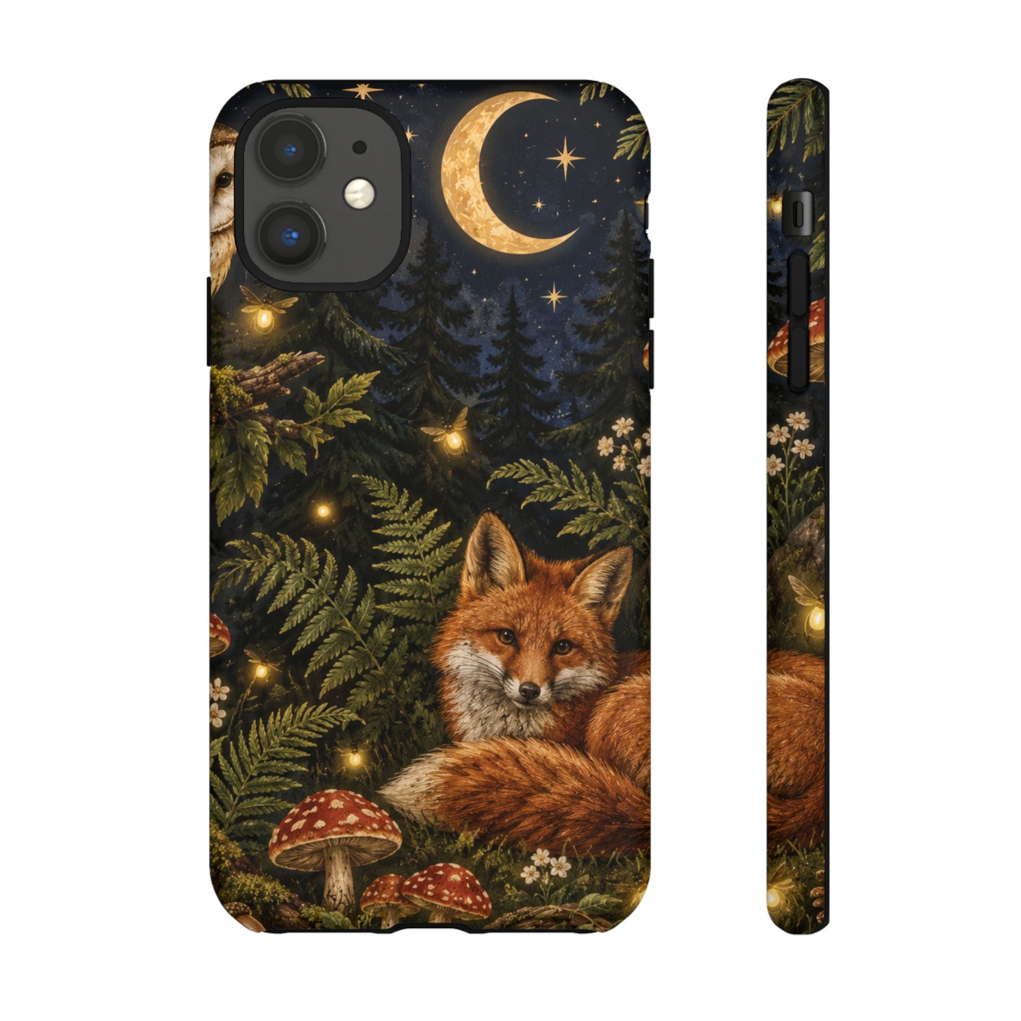 Fox Forest Tough Phone Case — Moonlit Woodland Protective Phone Cover