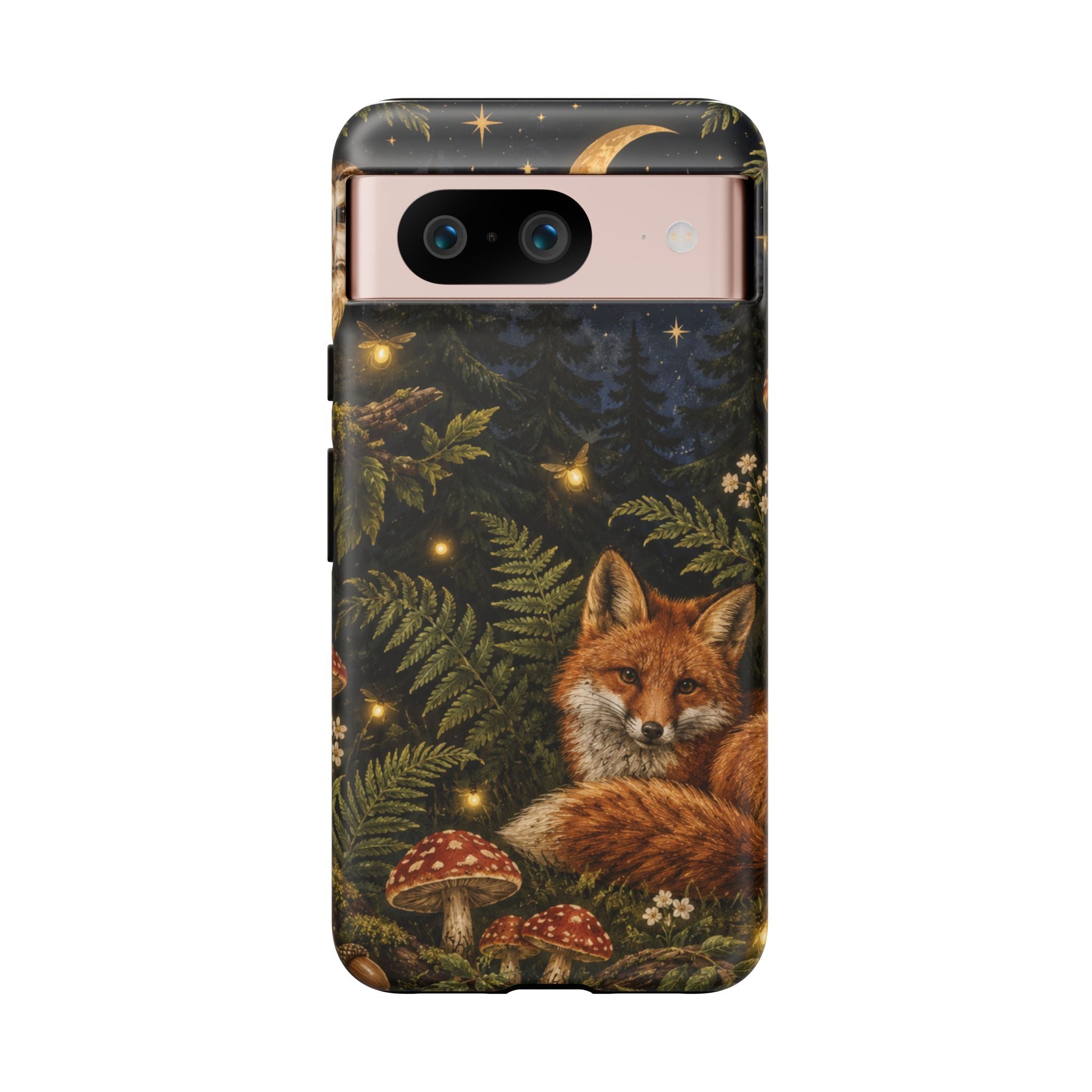 Fox Forest Tough Phone Case — Moonlit Woodland Protective Phone Cover