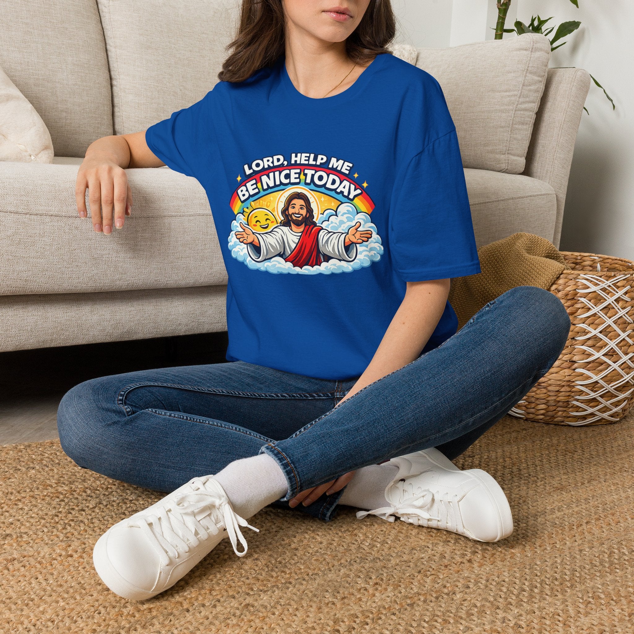 Lord Help Me Be Nice Today T-Shirt — Funny Jesus Christian Tee
