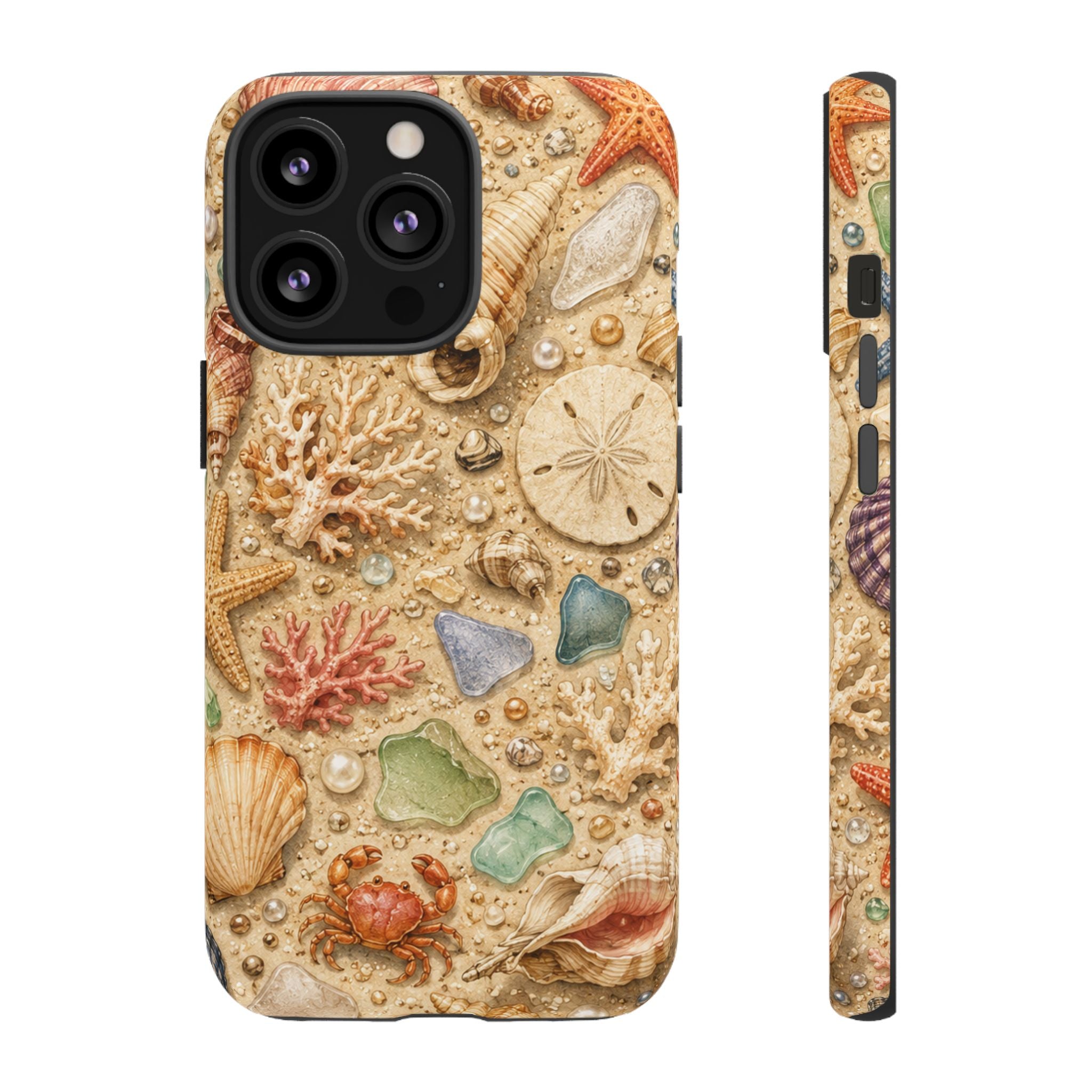 Beach Shells Phone Case — Seashell, Starfish & Sea Glass Coastal Design