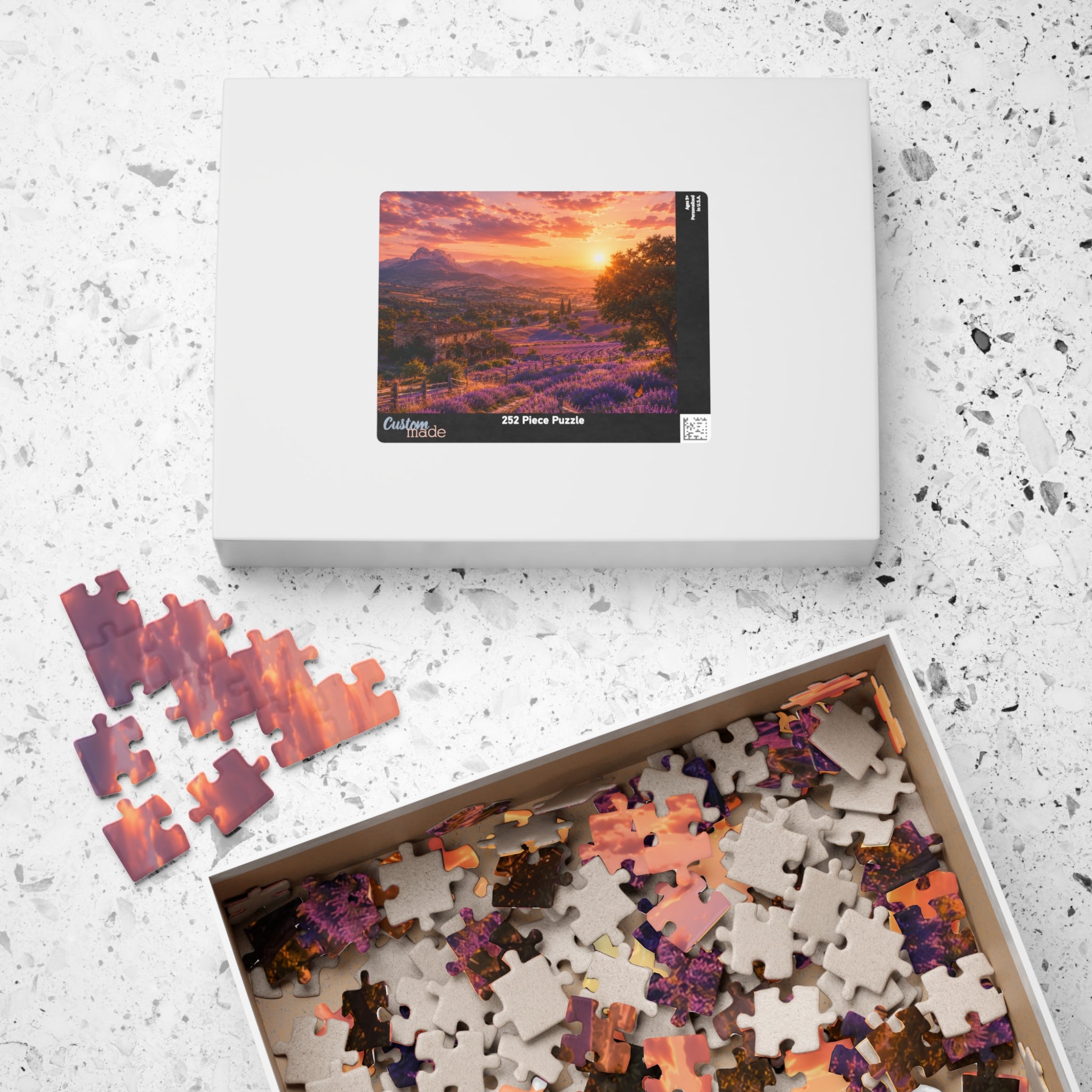 Lavender Sunset Puzzle — Scenic Landscape Jigsaw (110–1014 Pieces)
