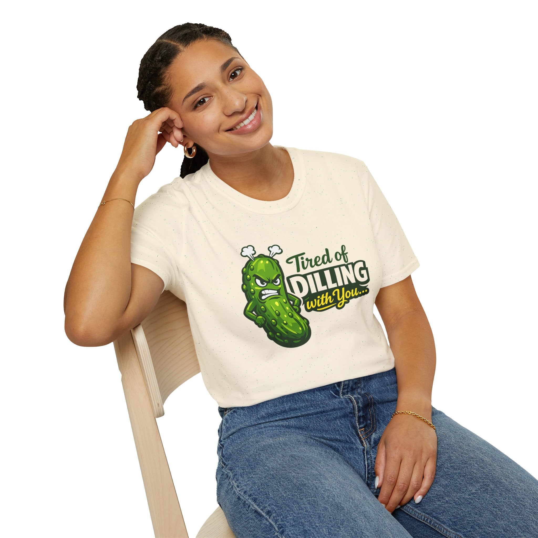 "Tired of Dilling With You" Funny Pickle Graphic Tee