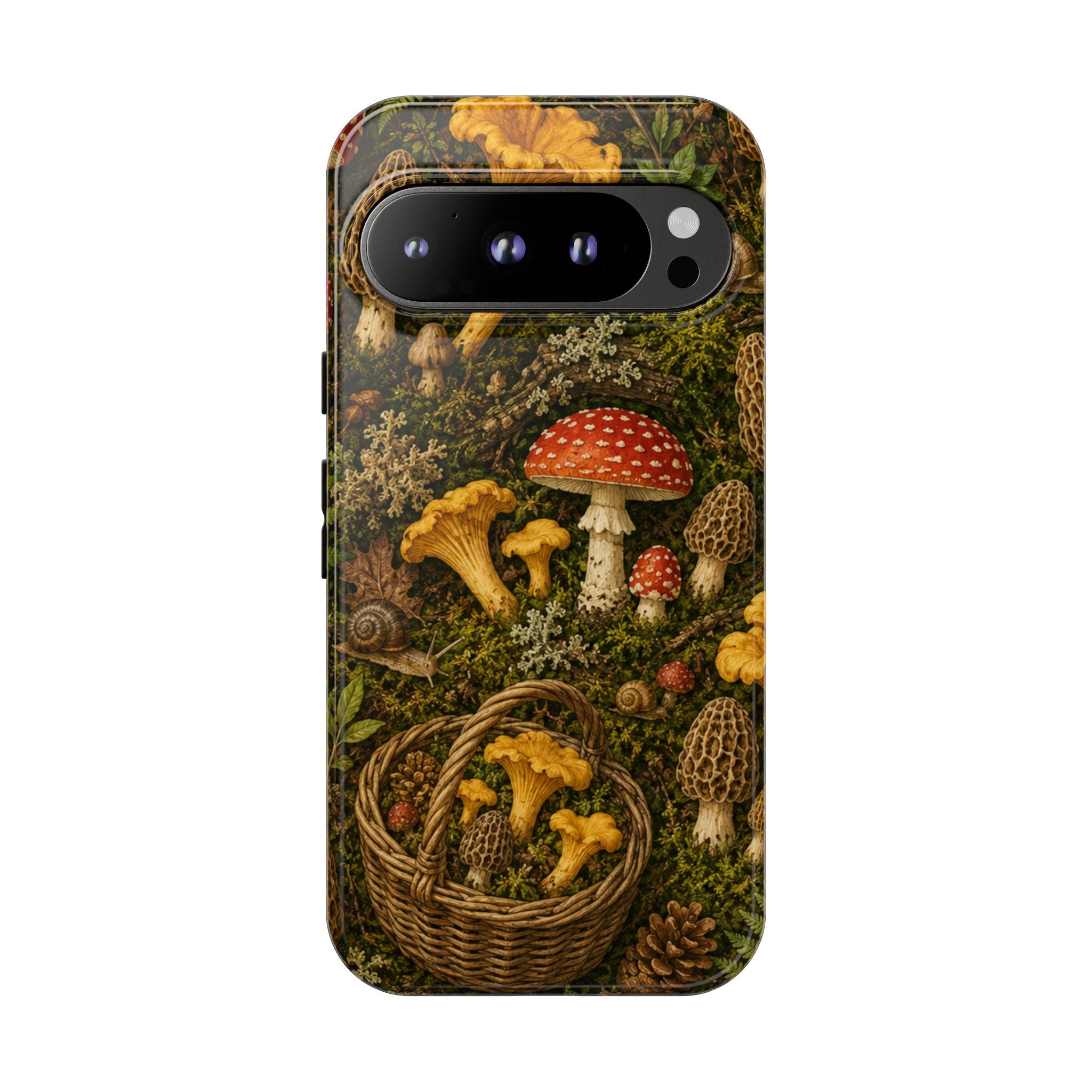 Mushroom Forage Phone Case — Vintage Forest Wild Mushroom Pattern