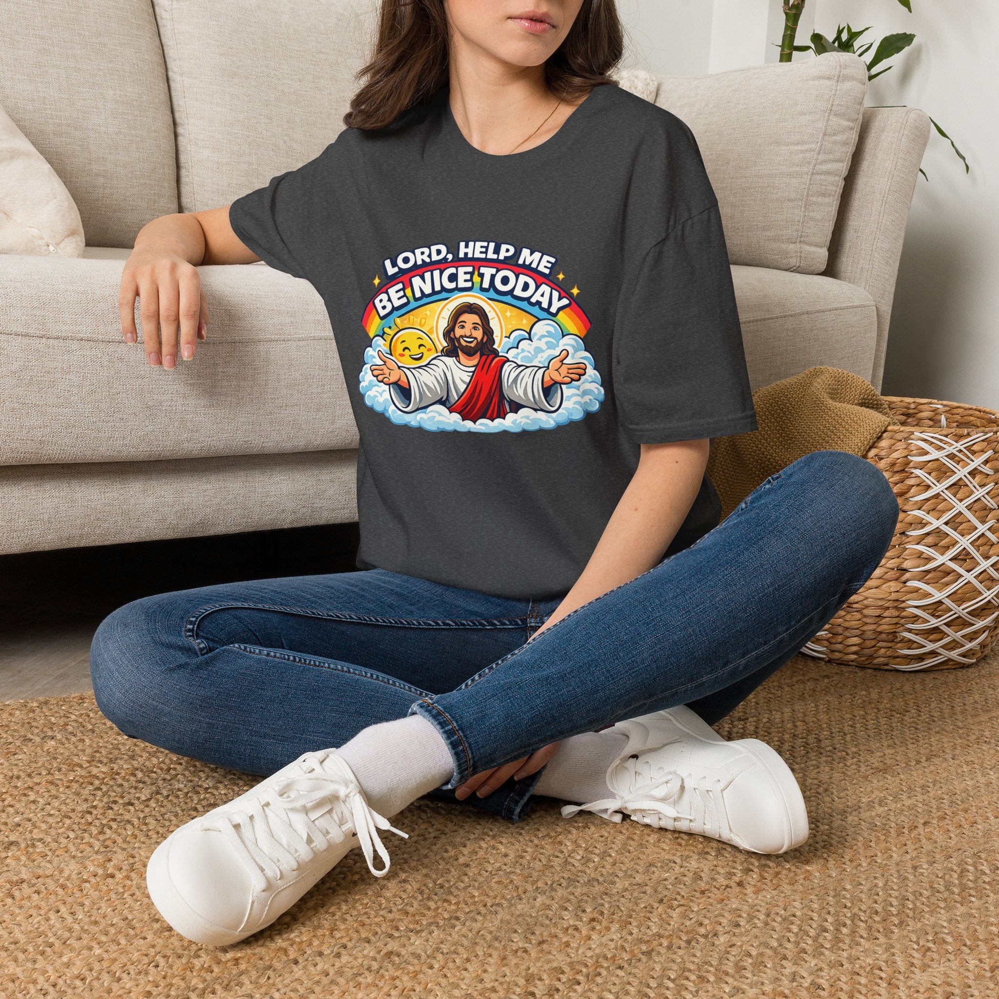 Lord Help Me Be Nice Today T-Shirt — Funny Jesus Christian Tee