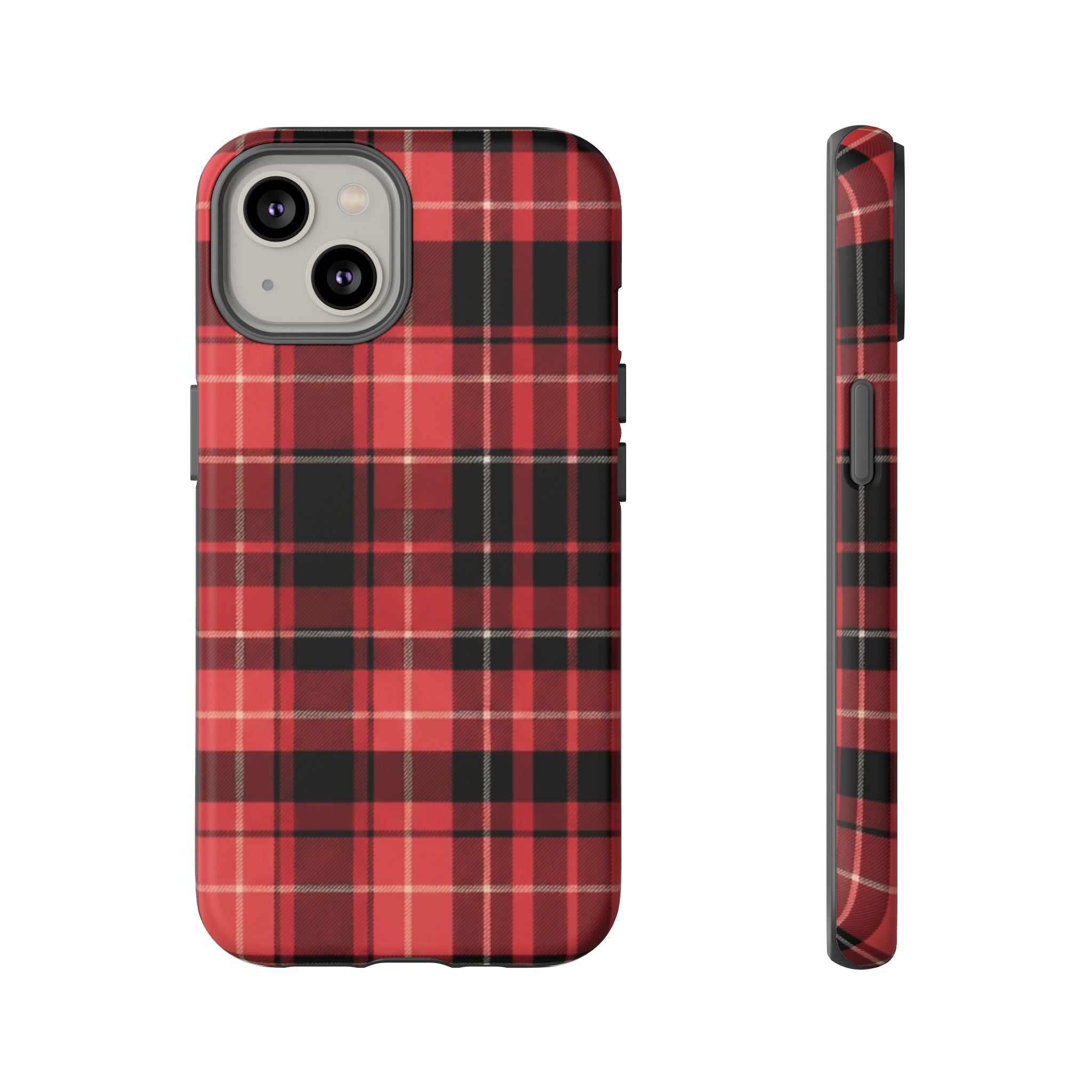 Red Black Buffalo Plaid Tough Phone Case