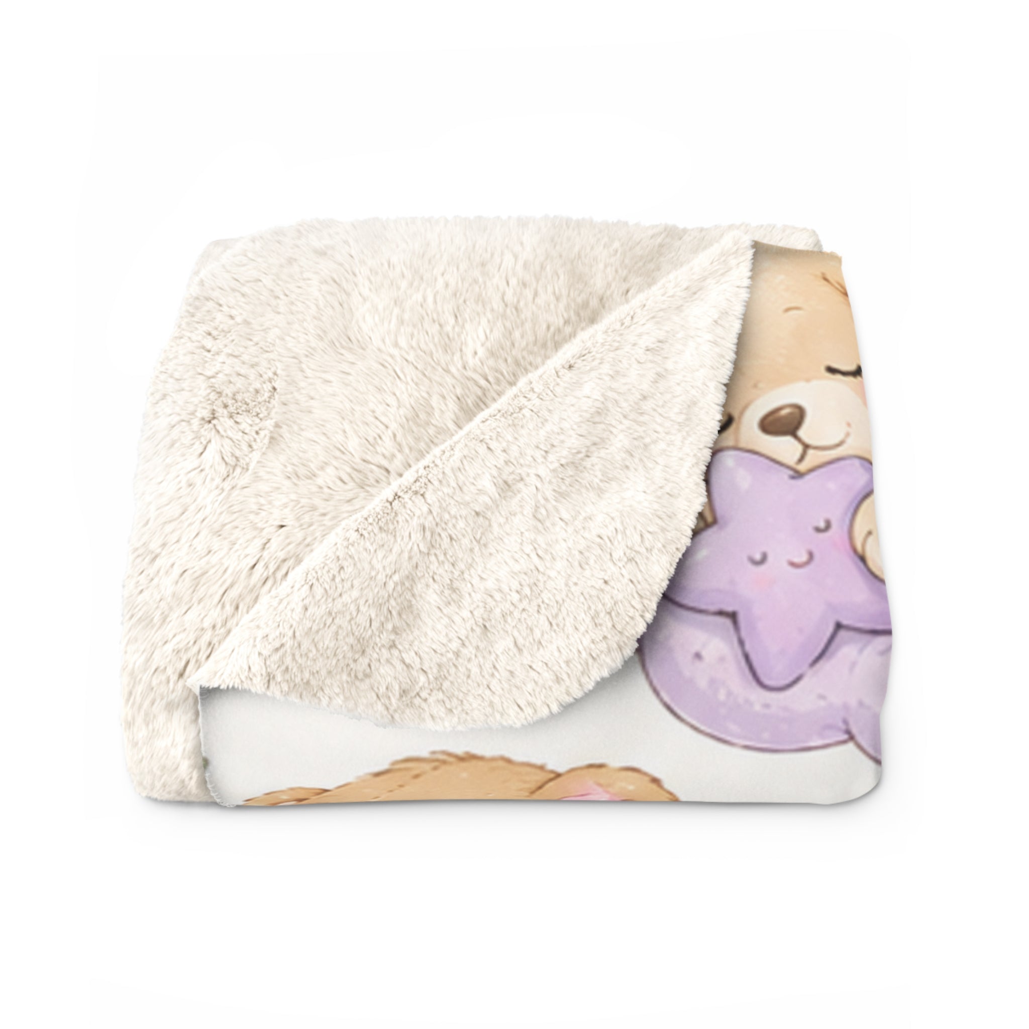 Cute Sleepy Pet Friends Sherpa Blanket — Baby Animal Nursery Throw