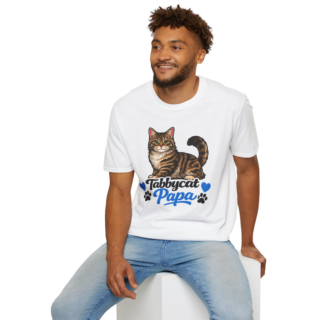 Tabbycat Papa T-Shirt — Cute Tabby Cat Dad Tee
