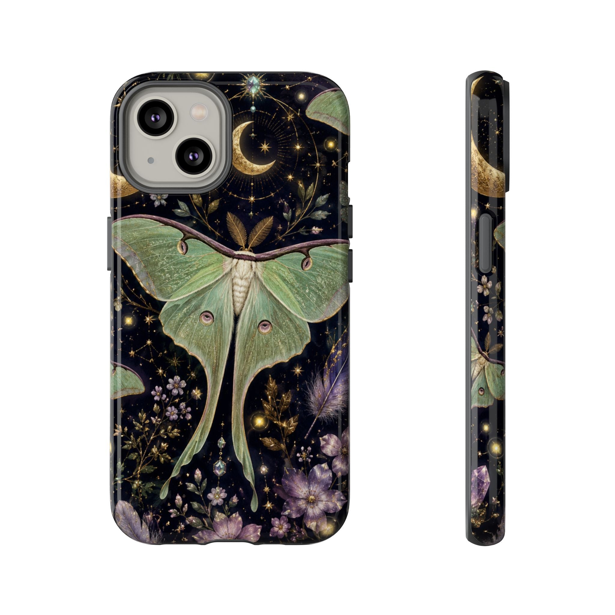 Luna Moth Phone Case — Mystical Moonlight Botanical Tough Case