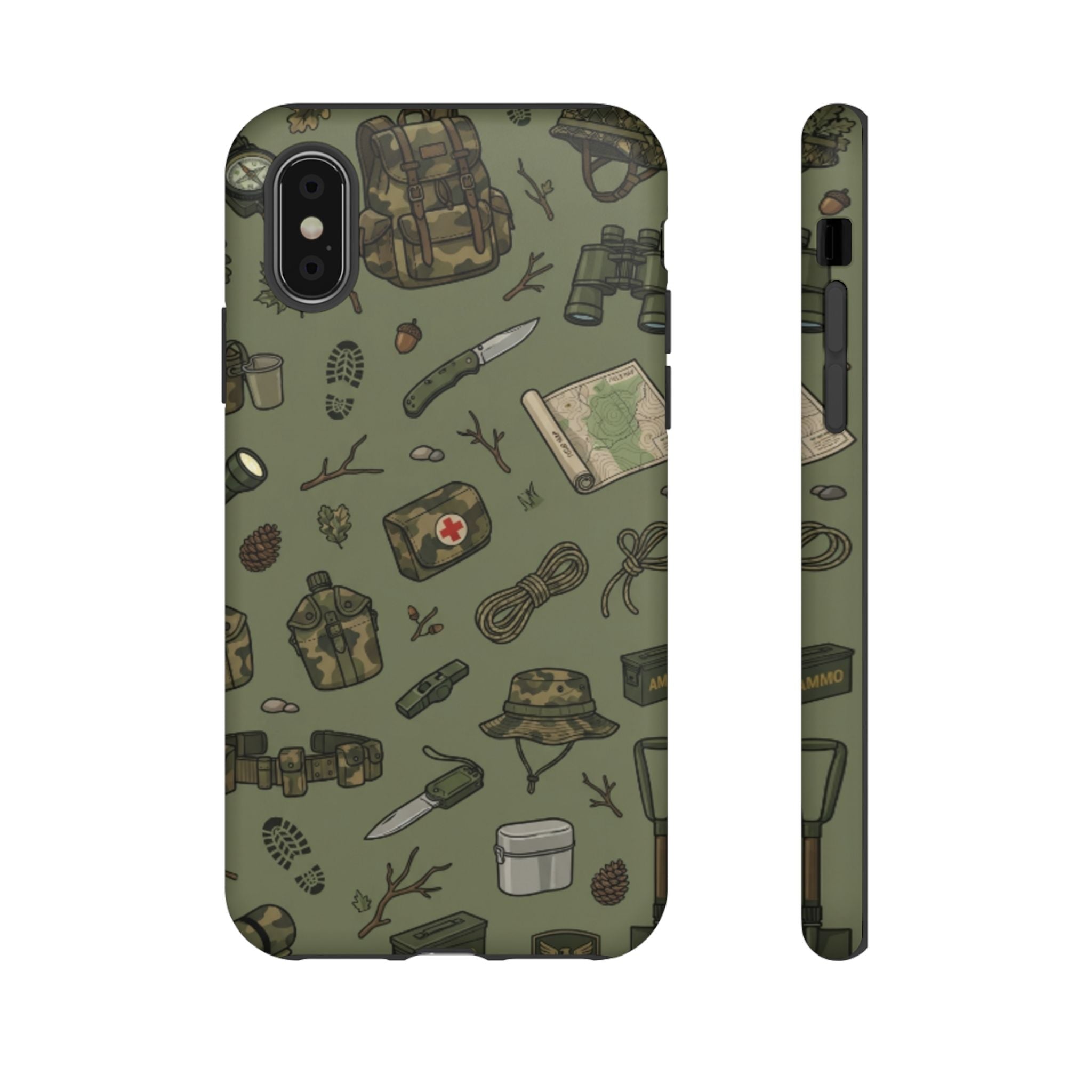 Tactical Gear Phone Case — Military Camping Outdoor Pattern