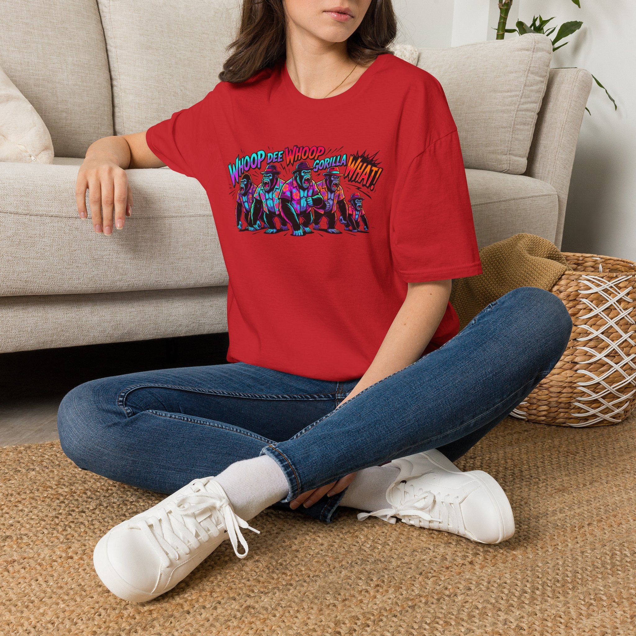 Gorilla Comic Pop Art T-Shirt — "Whoop Dee Whoop Gorilla What!" Graphic Tee