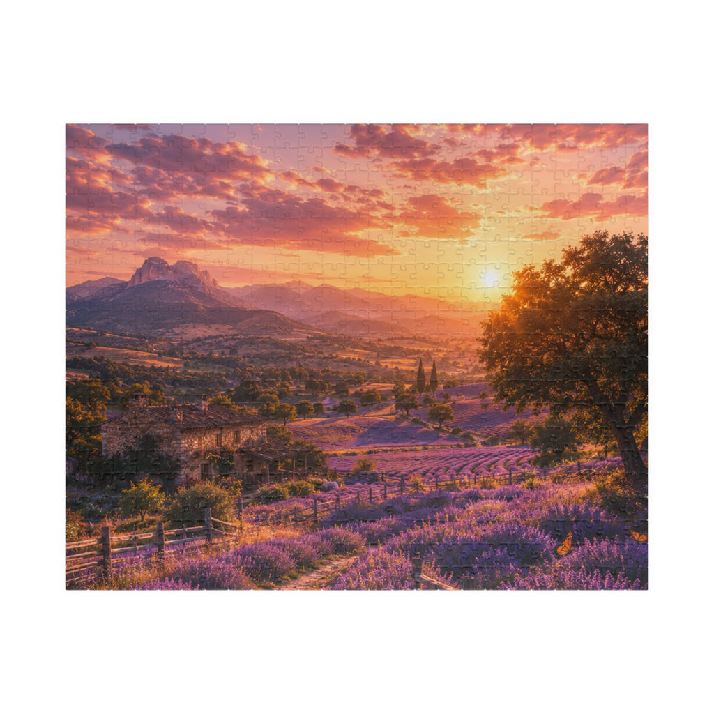 Lavender Sunset Puzzle — Scenic Landscape Jigsaw (110–1014 Pieces)