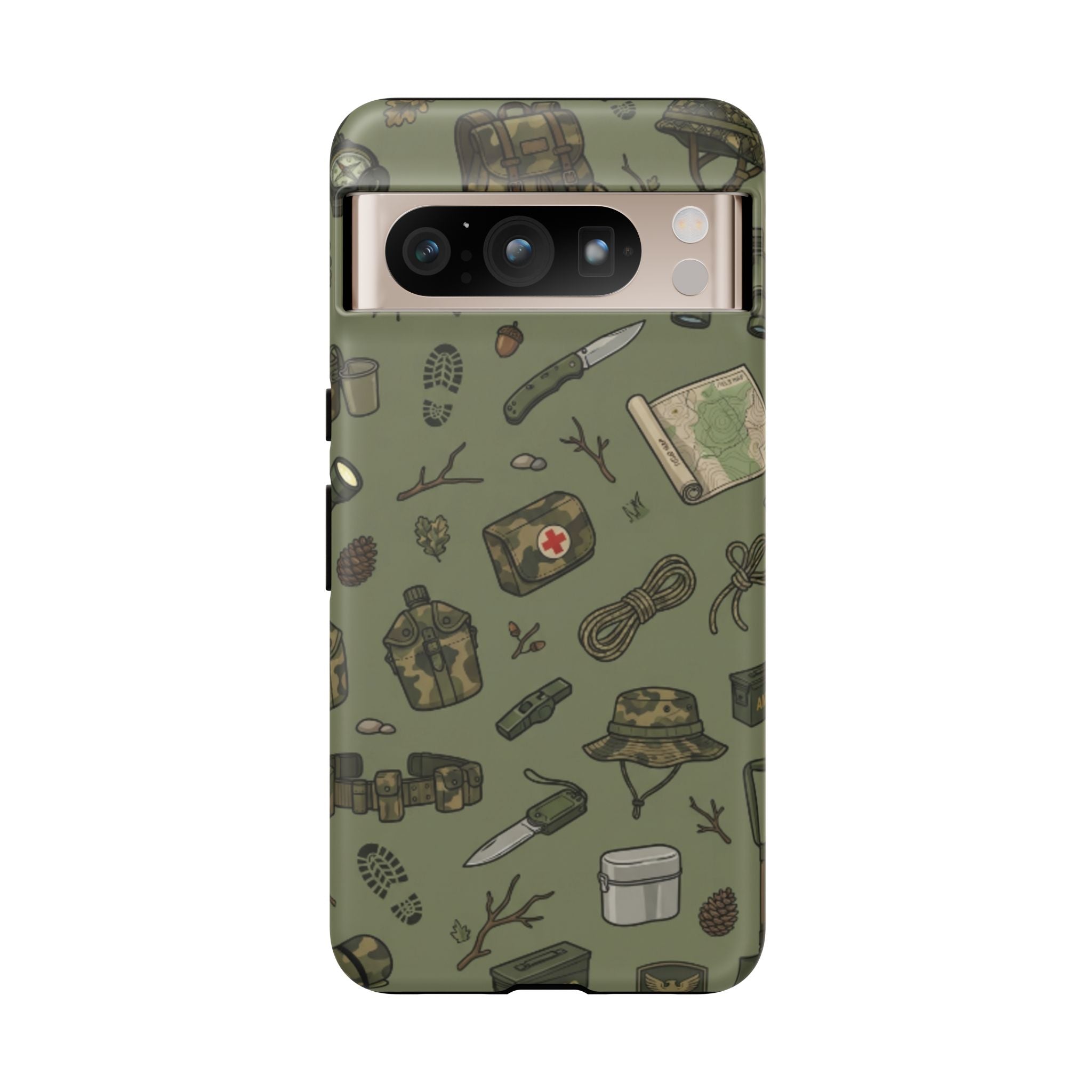Tactical Gear Phone Case — Military Camping Outdoor Pattern