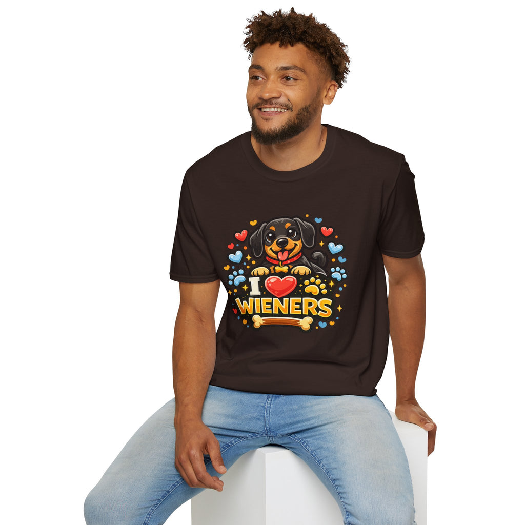I Heart Wieners T-Shirt — Cute Dachshund Dog Lover Tee