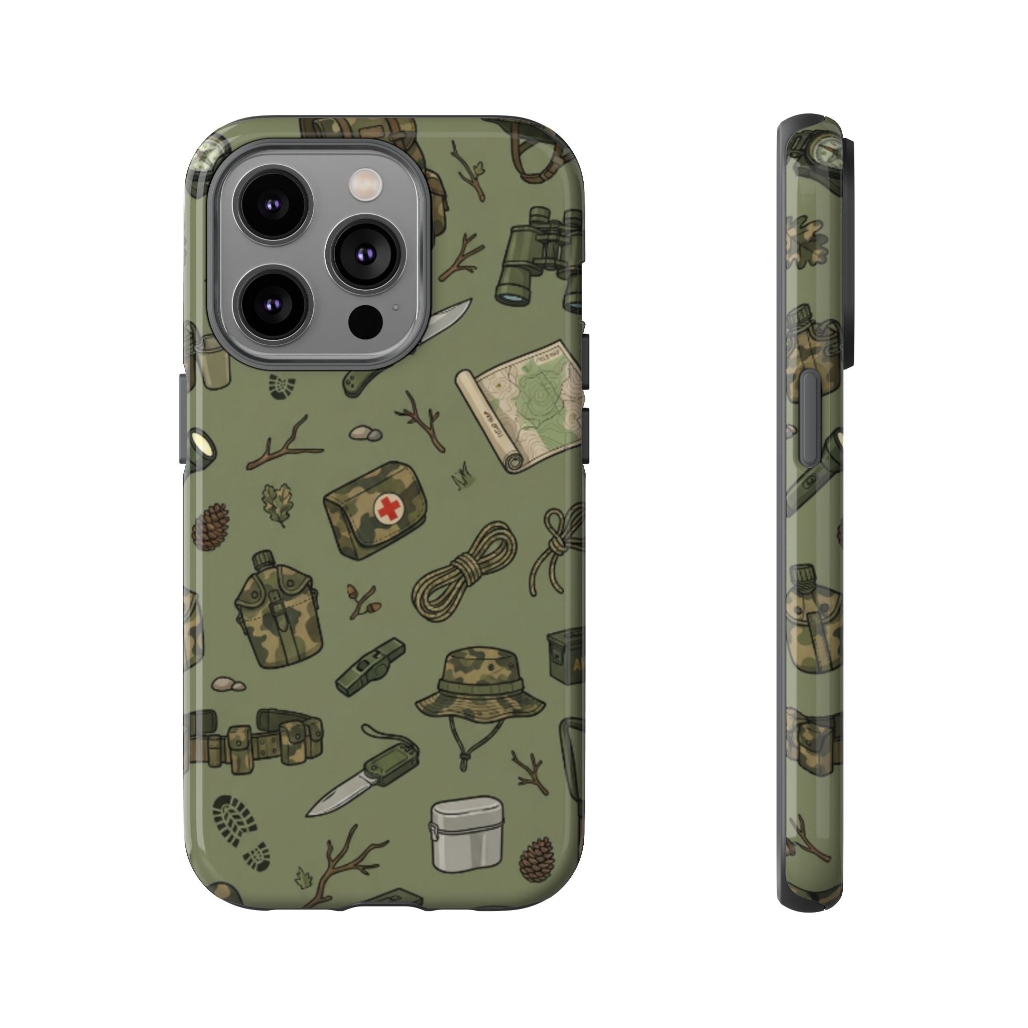 Tactical Gear Phone Case — Military Camping Outdoor Pattern