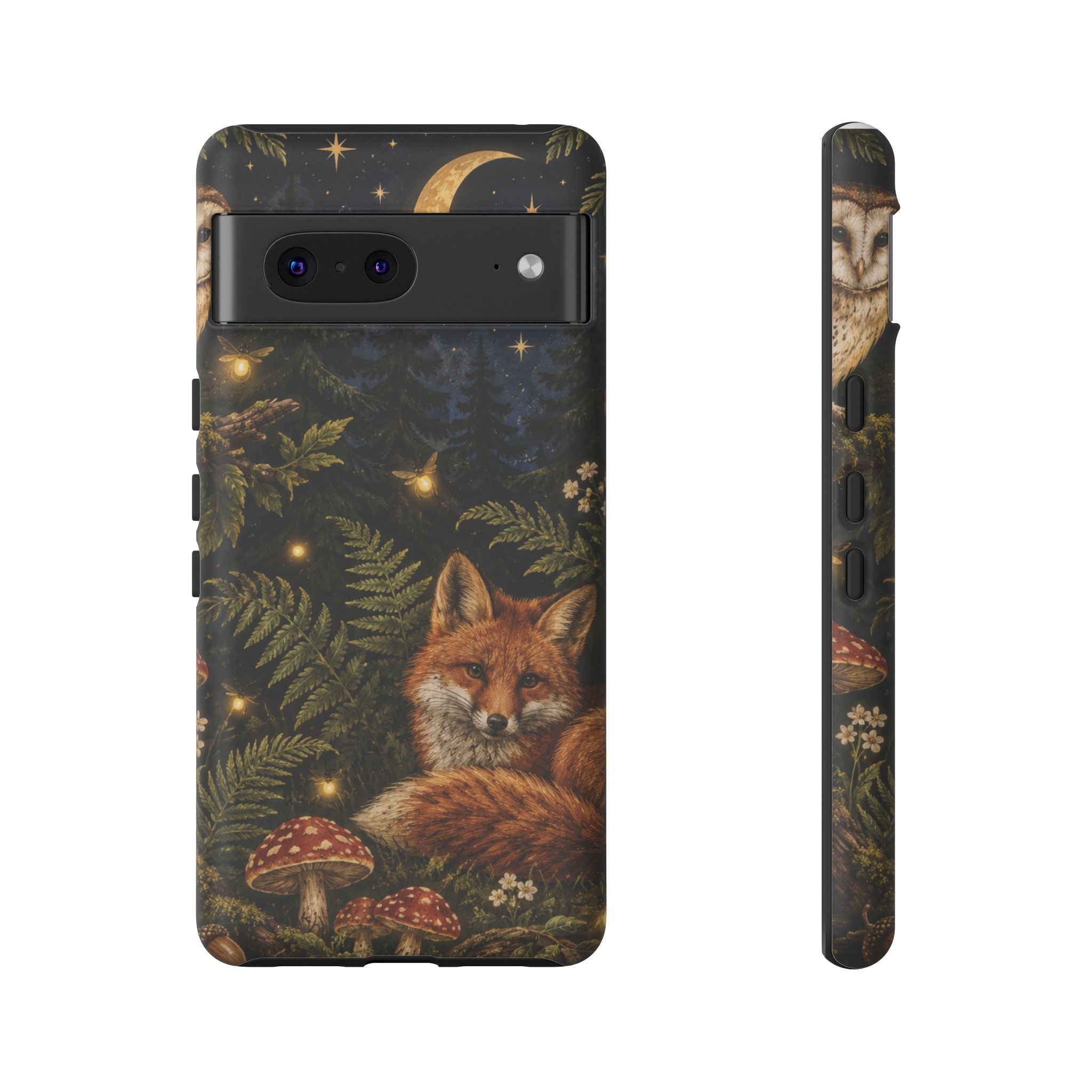 Fox Forest Tough Phone Case — Moonlit Woodland Protective Phone Cover