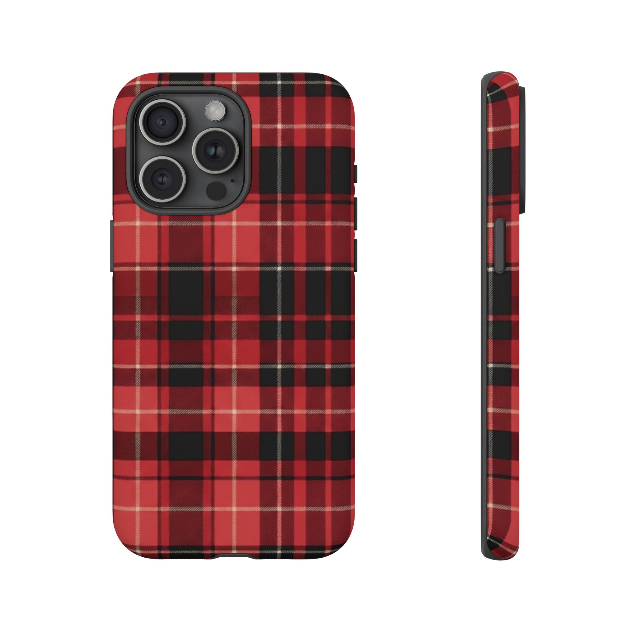 Red Black Buffalo Plaid Tough Phone Case