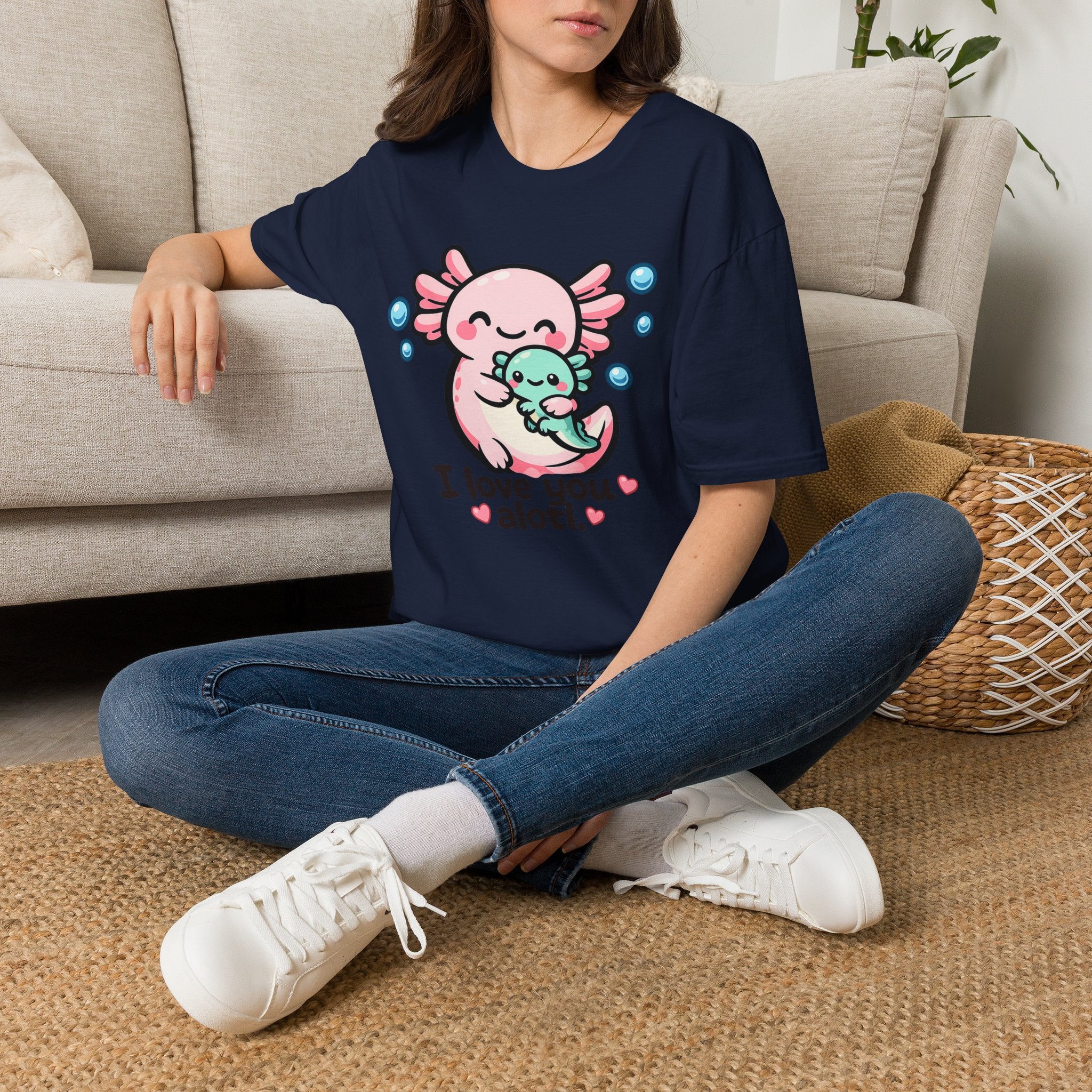 "I love you a lotl" Cute Axolotl Family Tee