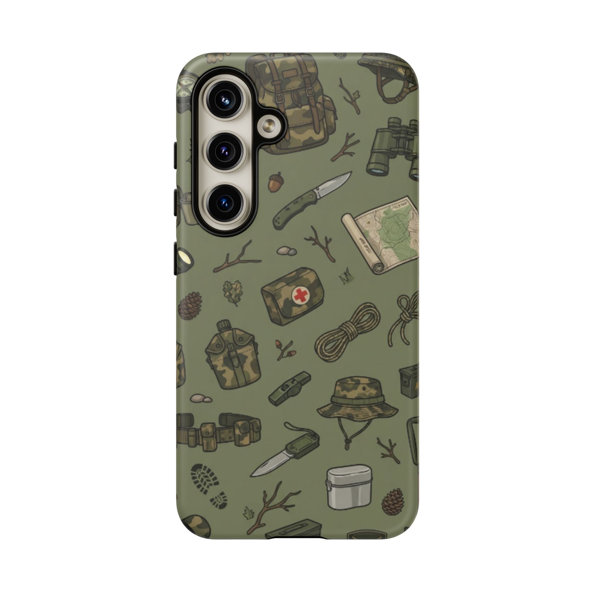 Tactical Gear Phone Case — Military Camping Outdoor Pattern