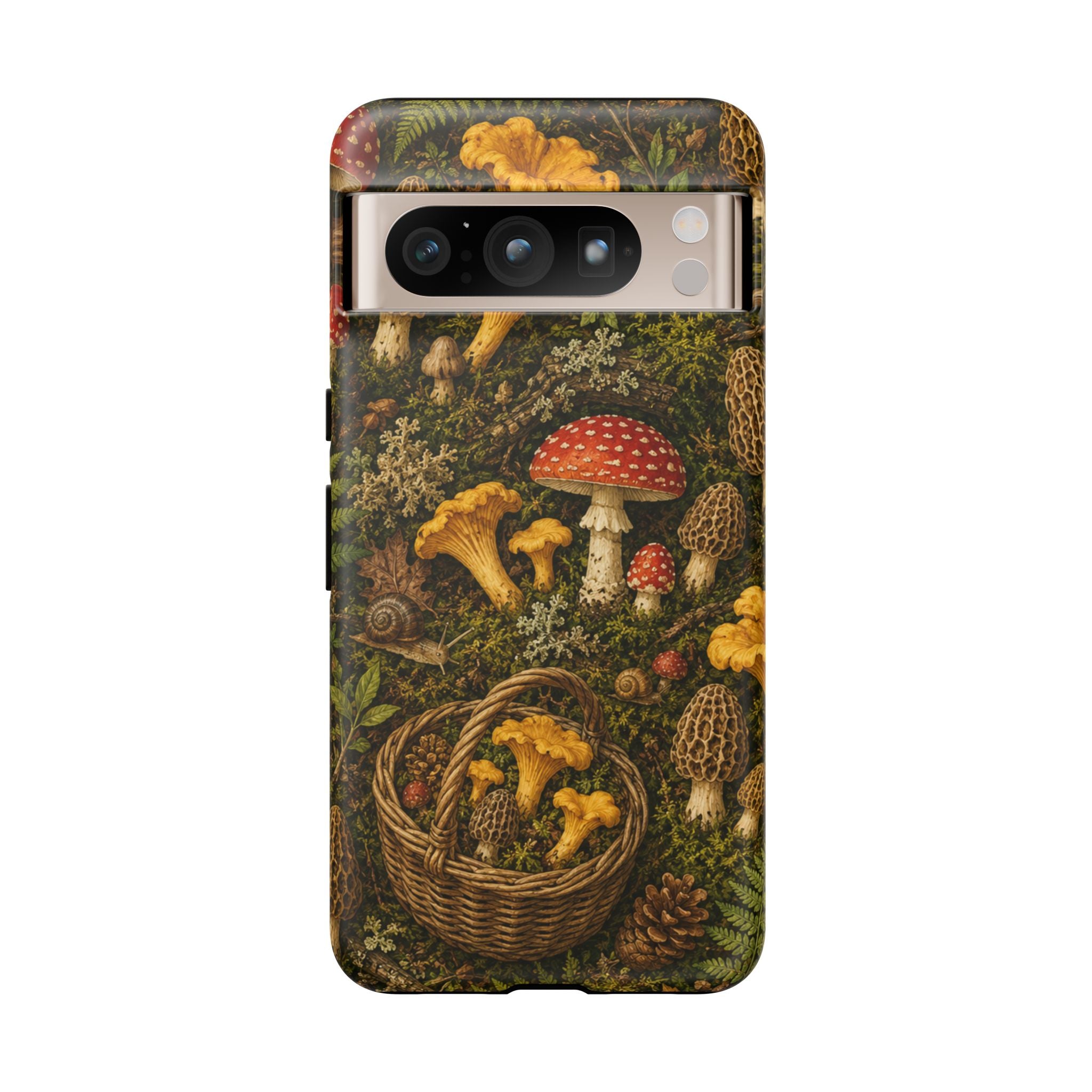 Mushroom Forage Phone Case — Vintage Forest Wild Mushroom Pattern