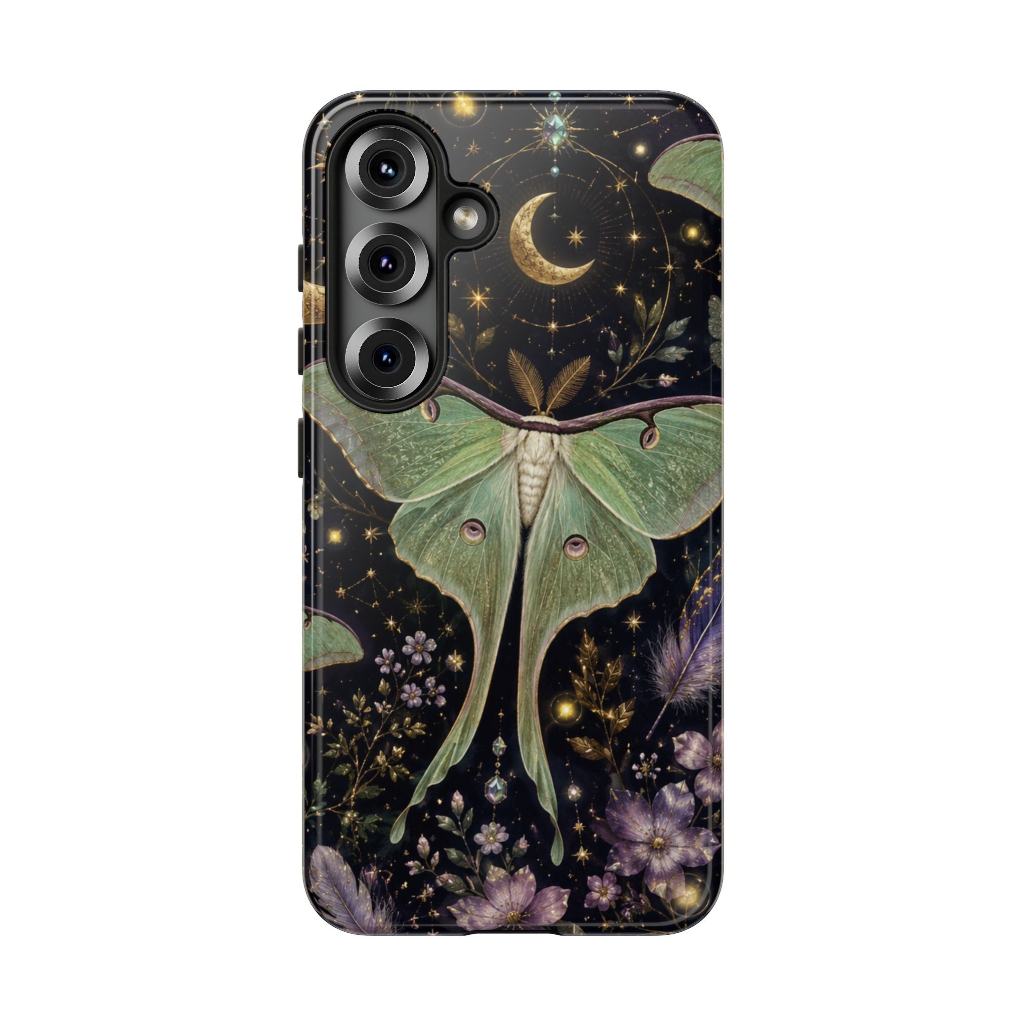 Luna Moth Phone Case — Mystical Moonlight Botanical Tough Case