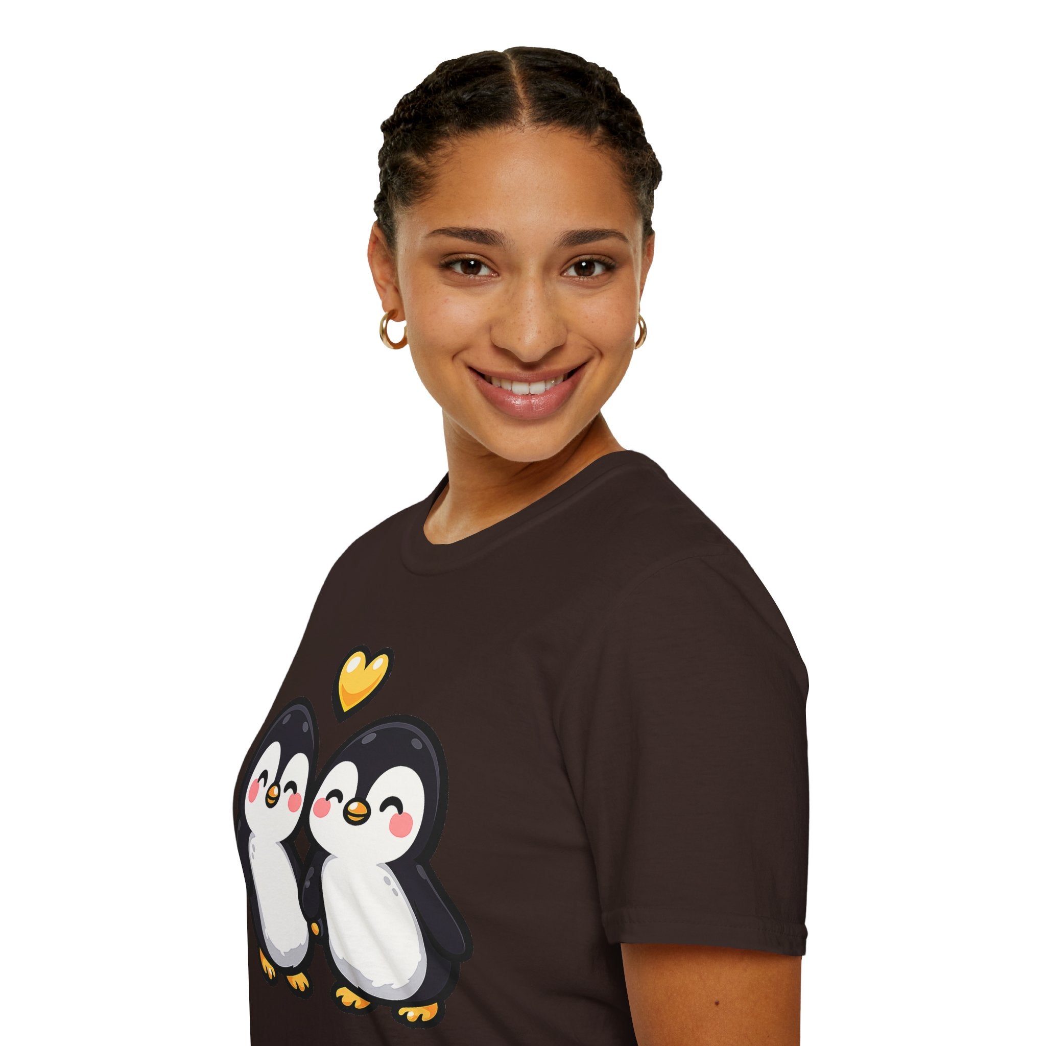 Cute Male Penguin Couple T-Shirt — Gift Tee