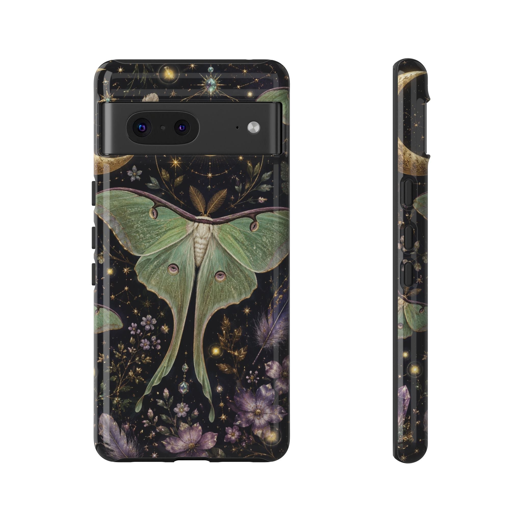Luna Moth Phone Case — Mystical Moonlight Botanical Tough Case