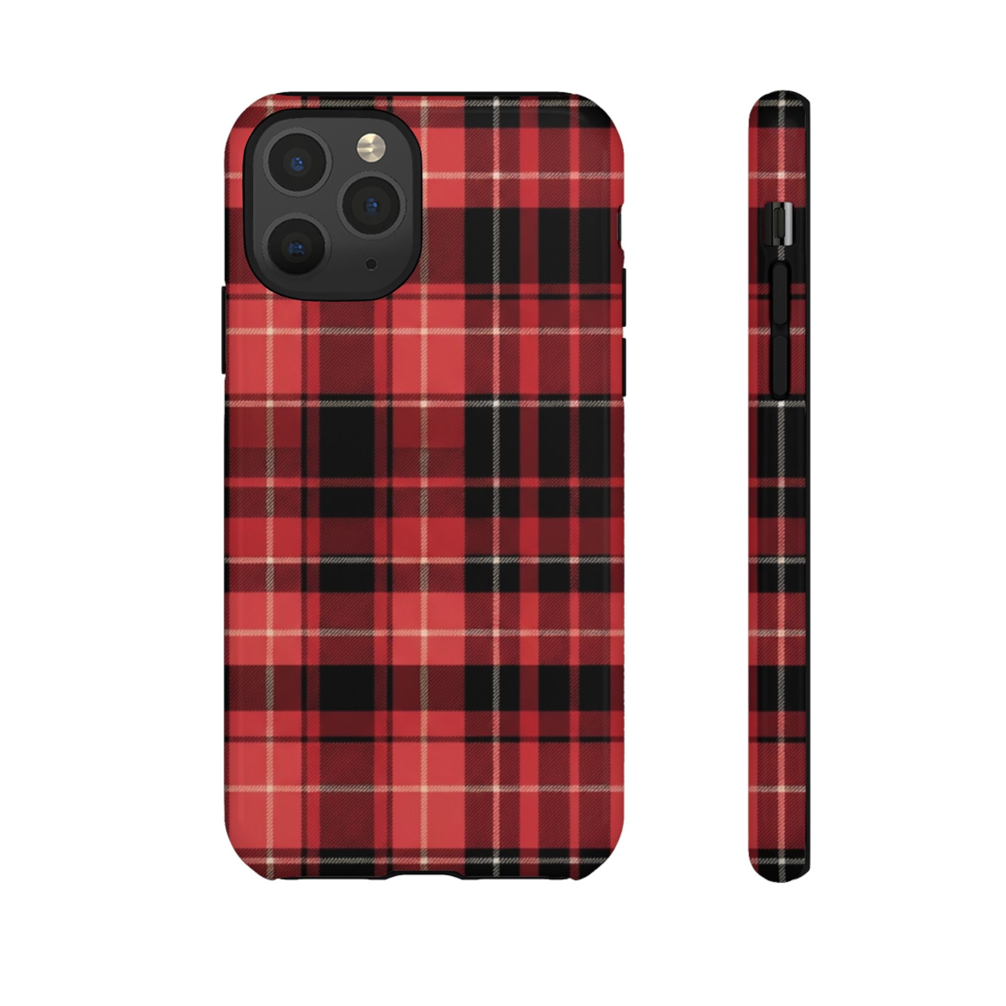 Red Black Buffalo Plaid Tough Phone Case