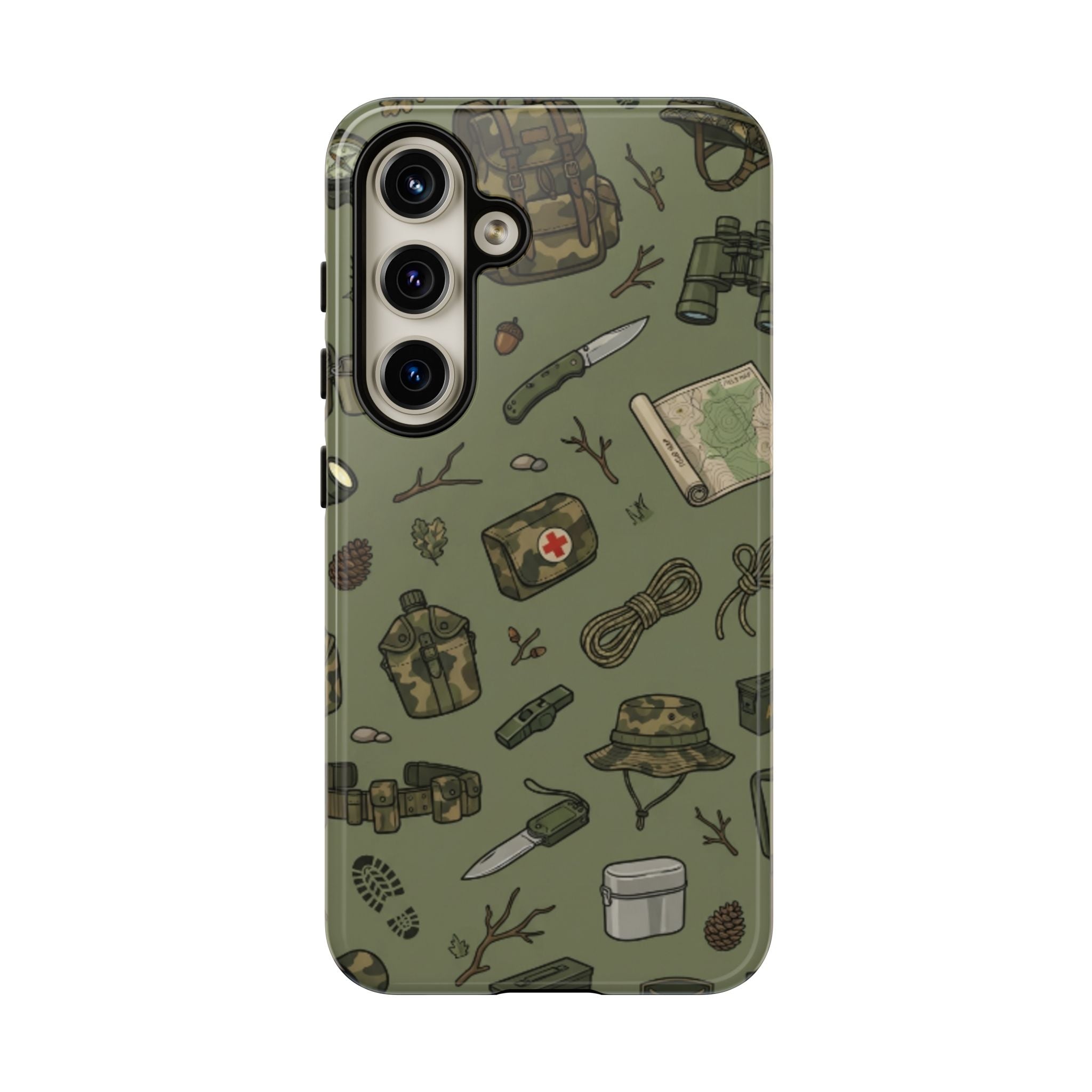 Tactical Gear Phone Case — Military Camping Outdoor Pattern