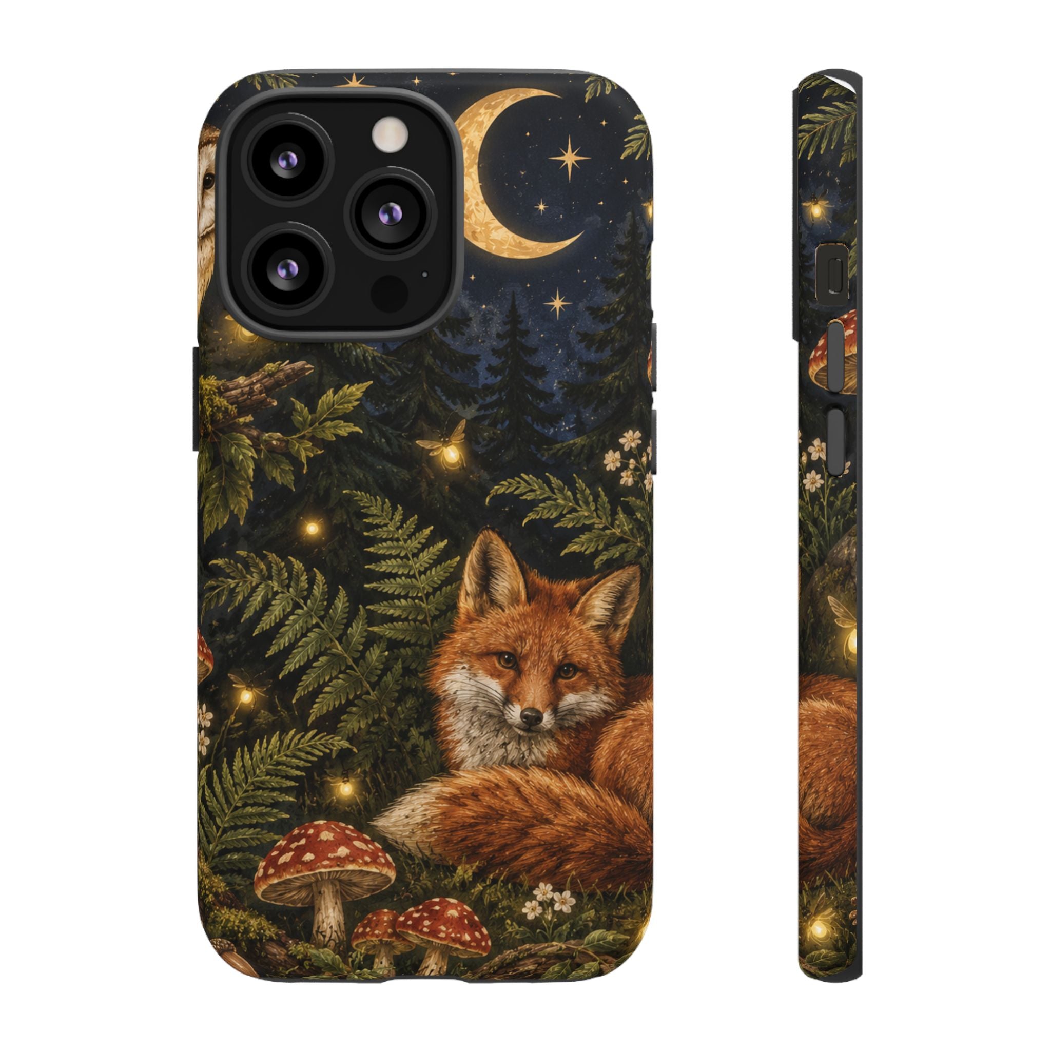Fox Forest Tough Phone Case — Moonlit Woodland Protective Phone Cover