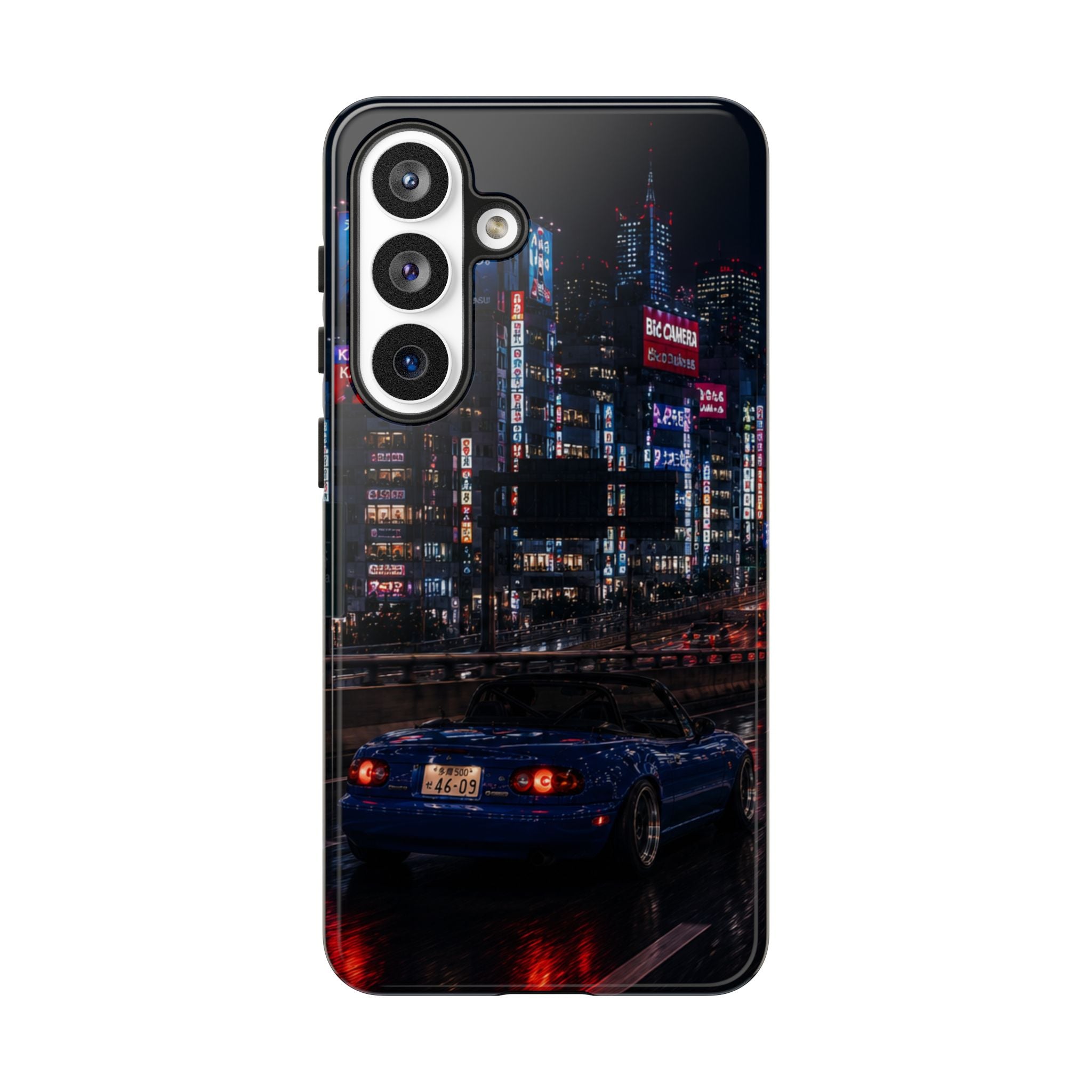 Tokyo Phone Case - Neon City Night Racer (Protective Tough Case)