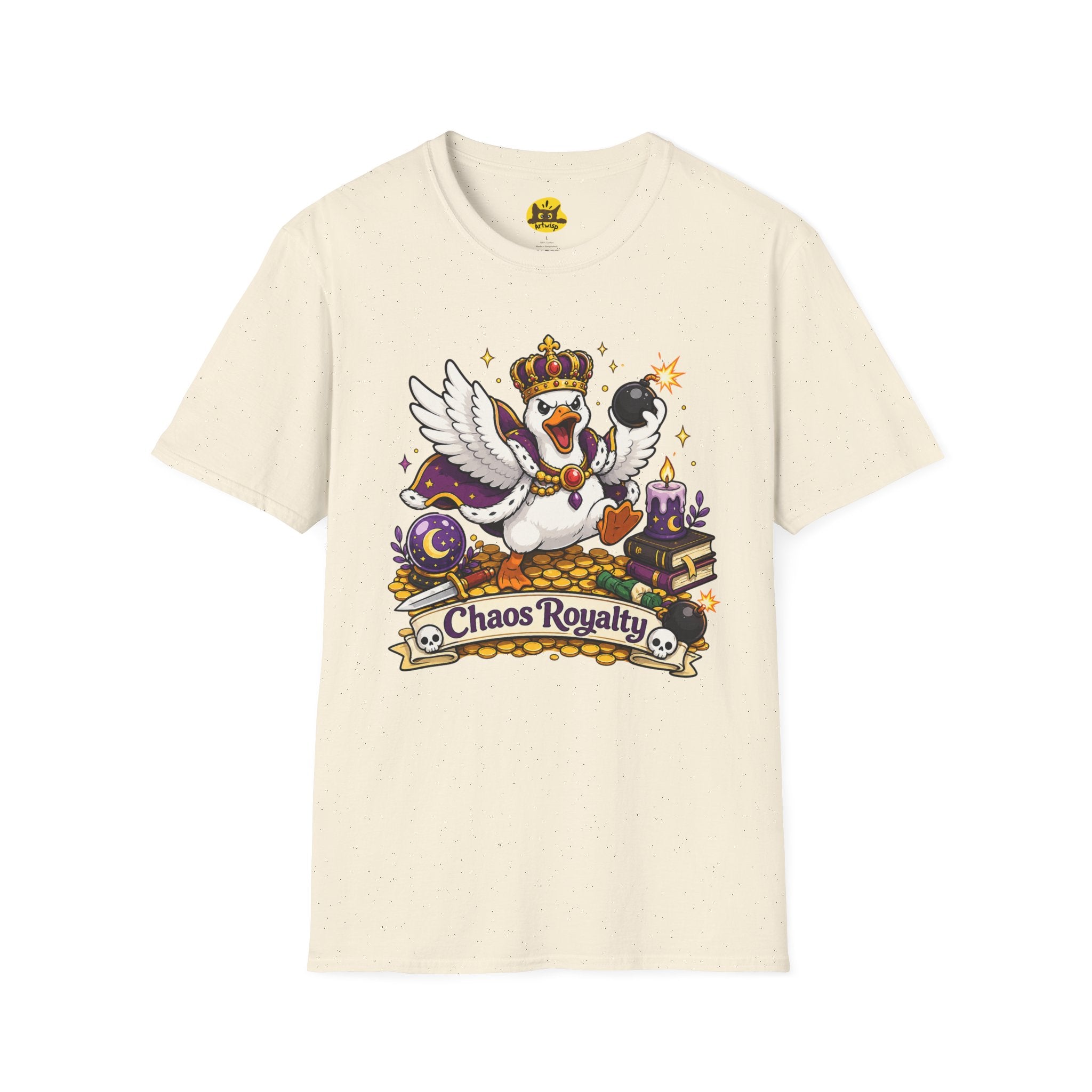 Chaos Royalty T-Shirt — Cute Crowned Goose Tee