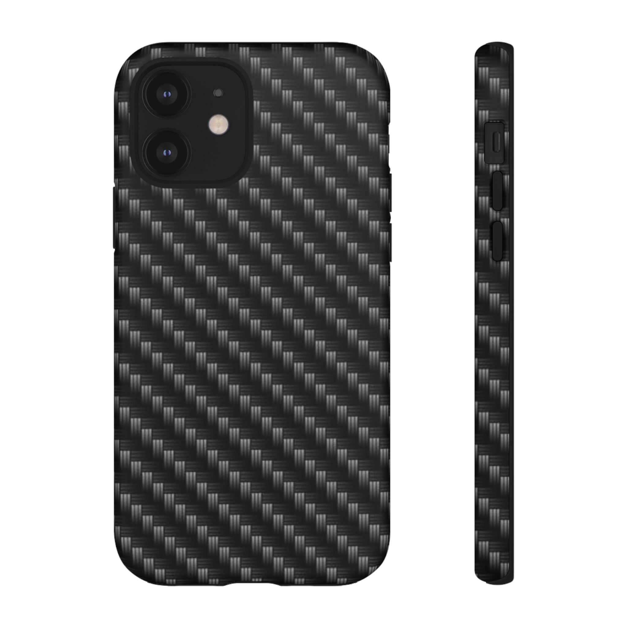 Carbon Fiber Pattern Tough Phone Case - Slim Protective Phone Cover