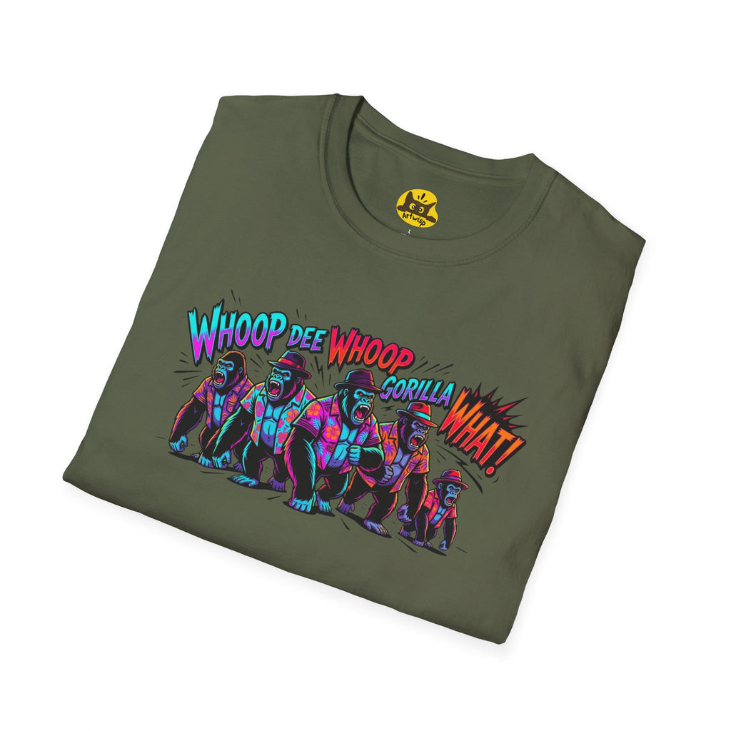 Gorilla Comic Pop Art T-Shirt — "Whoop Dee Whoop Gorilla What!" Graphic Tee