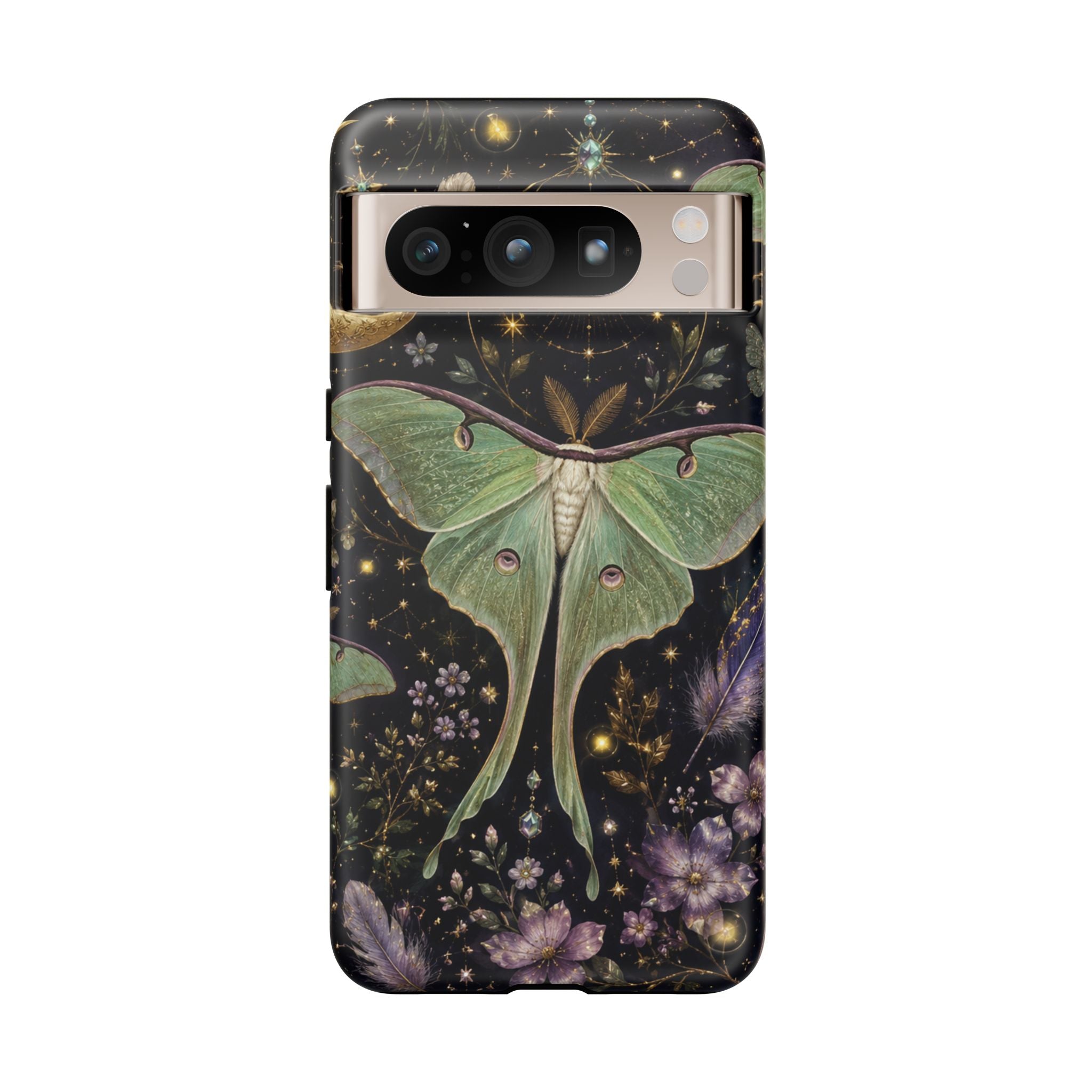 Luna Moth Phone Case — Mystical Moonlight Botanical Tough Case