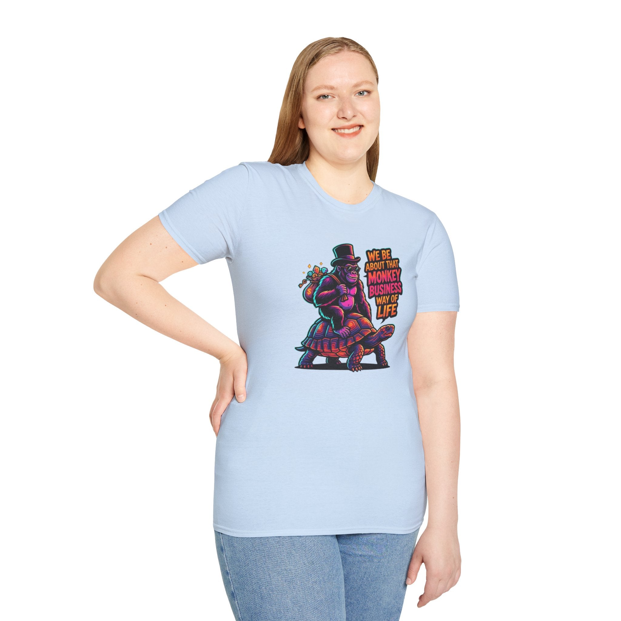 T-Shirt — 'We Be About That Monkey Business Way Of Life' Graphic Tee