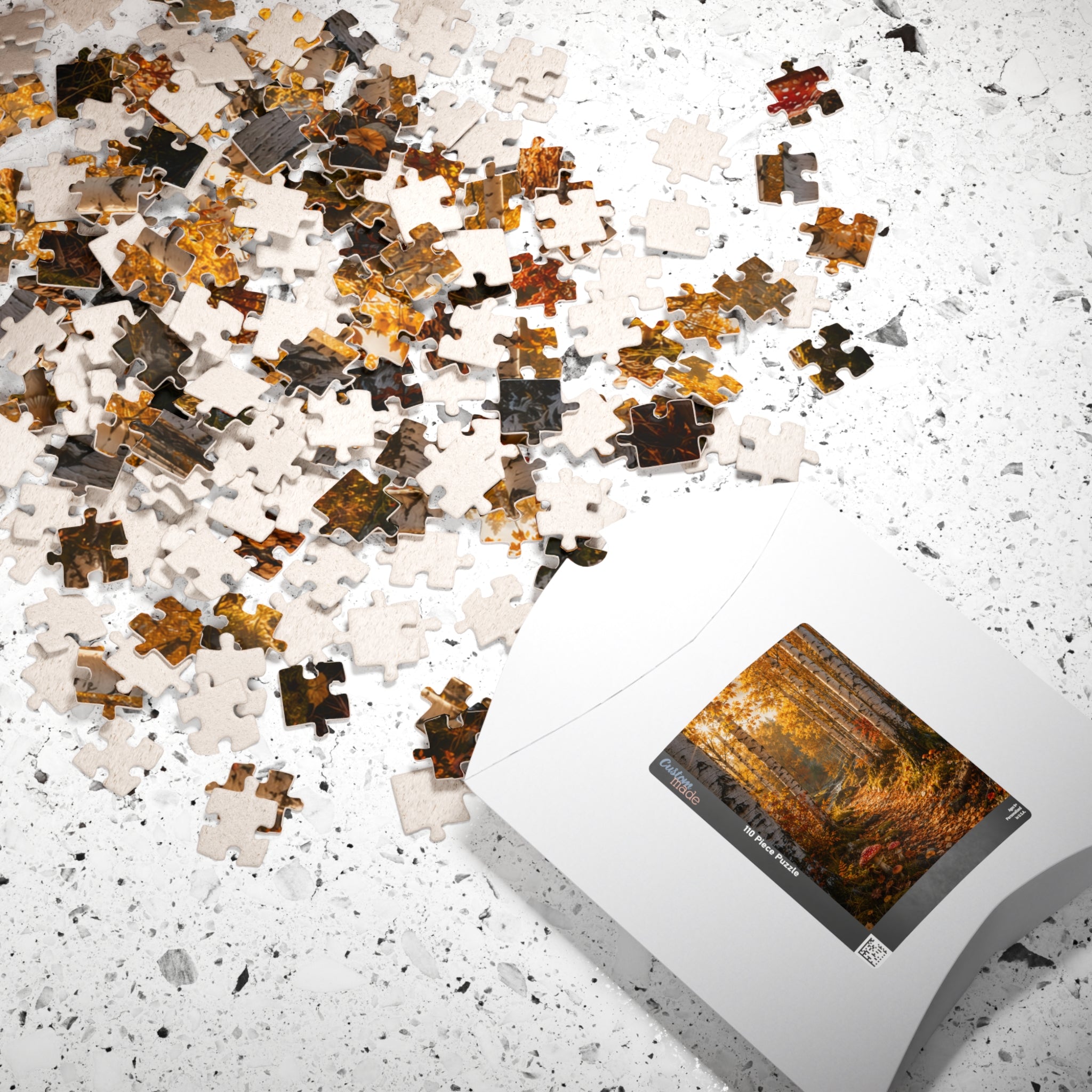 Autumn Birch Forest Puzzle — Scenic Woodland Jigsaw (110/252/520/1014 pcs)