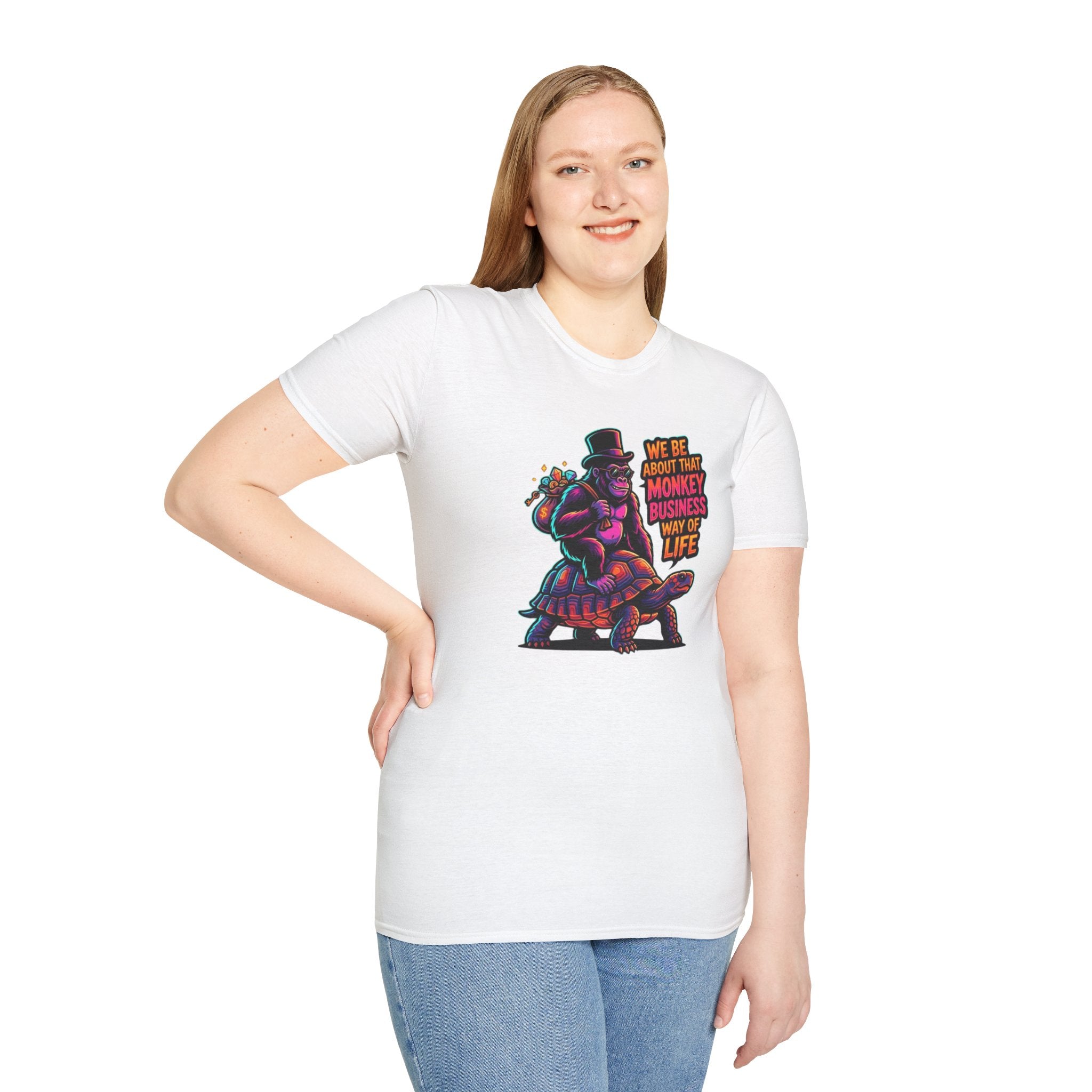 T-Shirt — 'We Be About That Monkey Business Way Of Life' Graphic Tee
